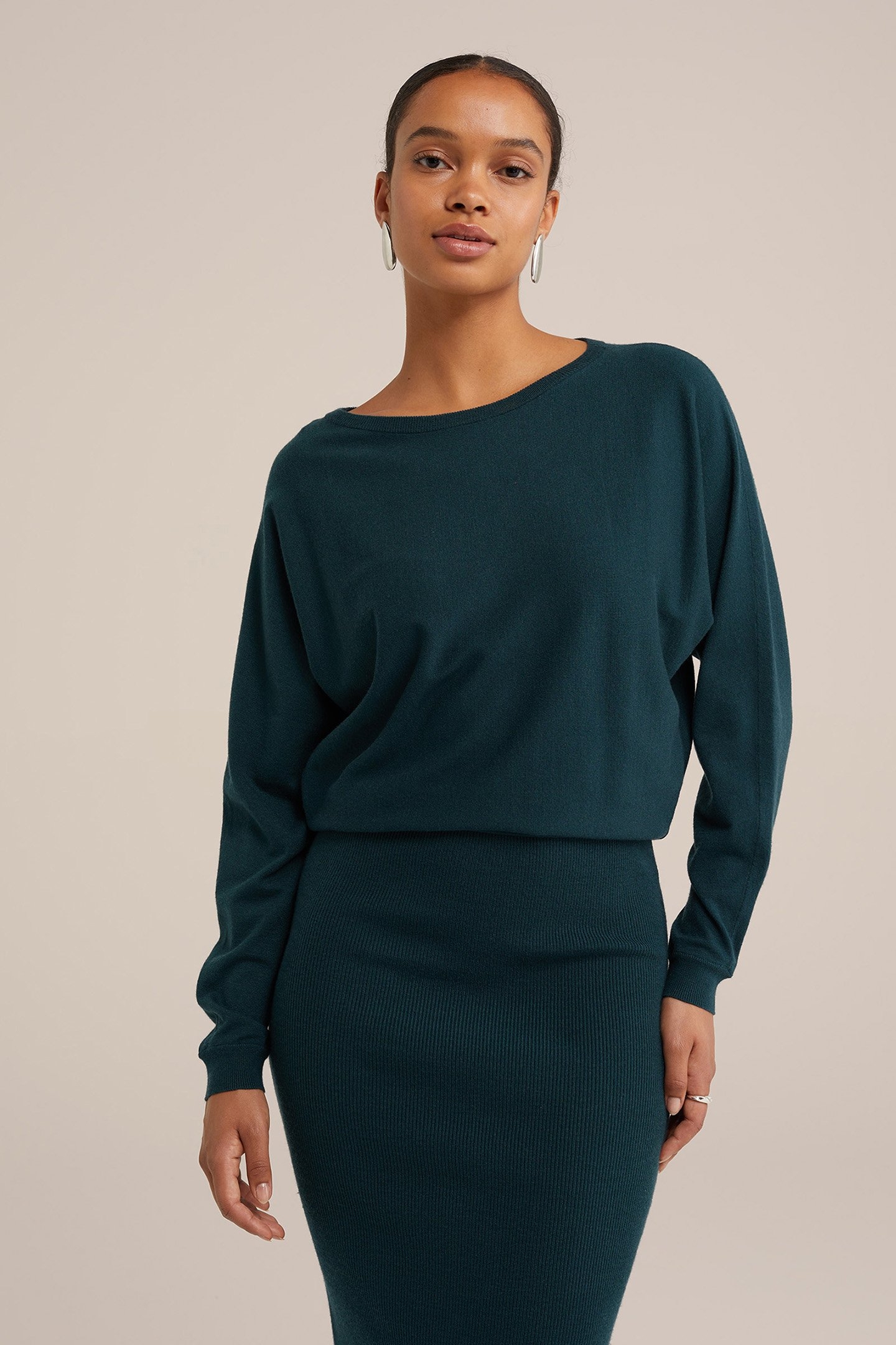 DRESS MID LENGTH GREEN BLUE 4