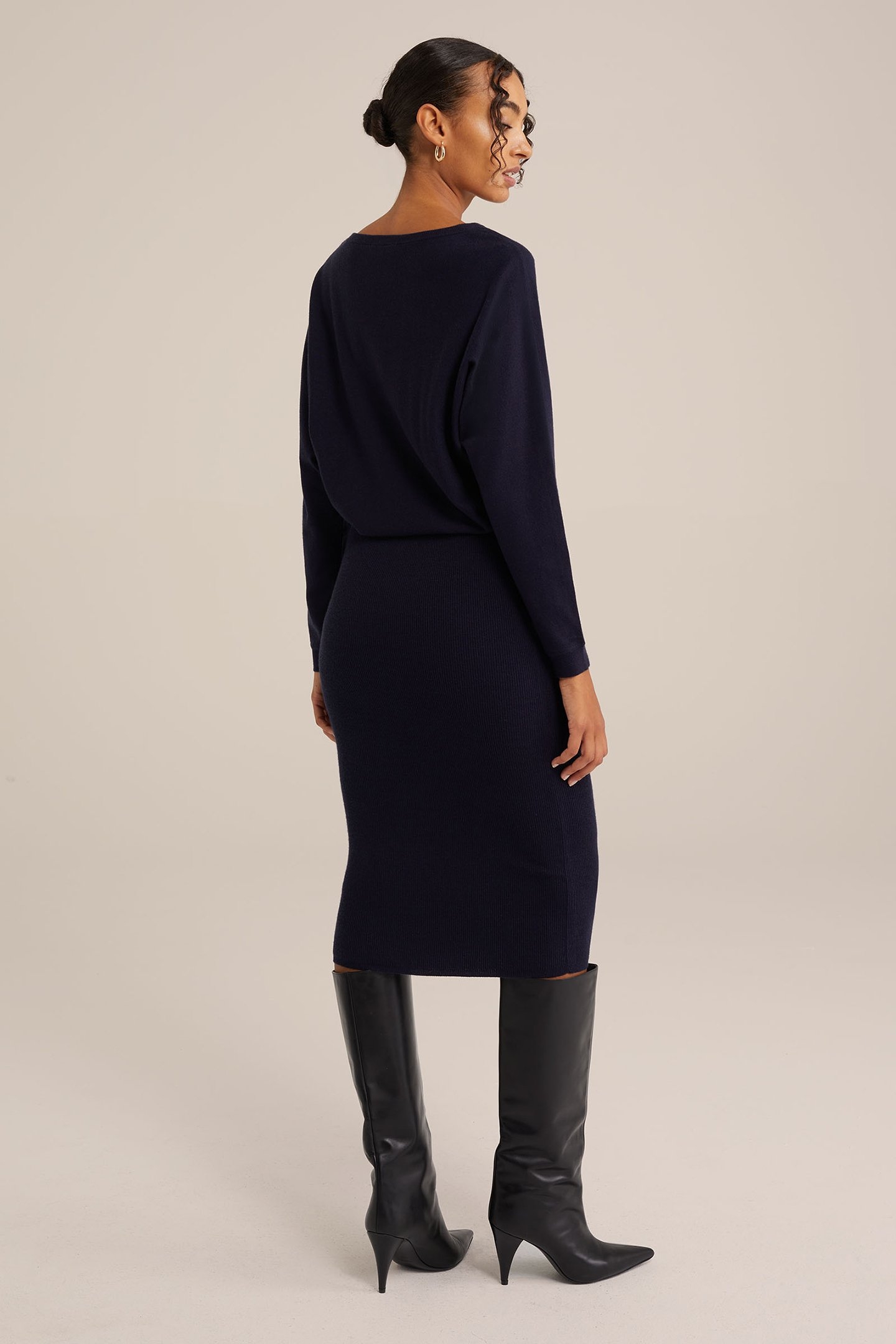 DRESS MID LENGTH NAVY BLUE 3