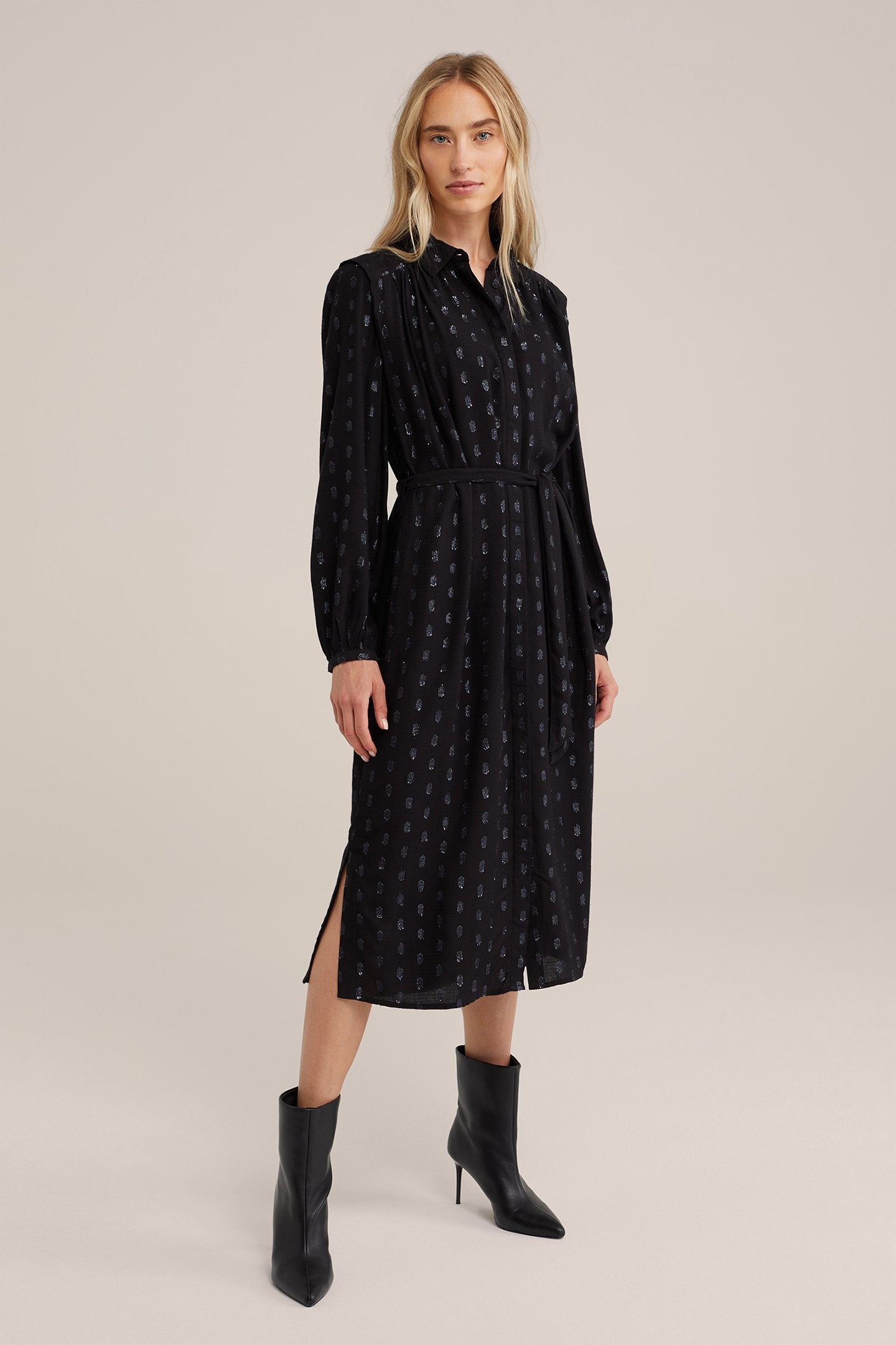 DRESS MID LENGTH BLACK 1