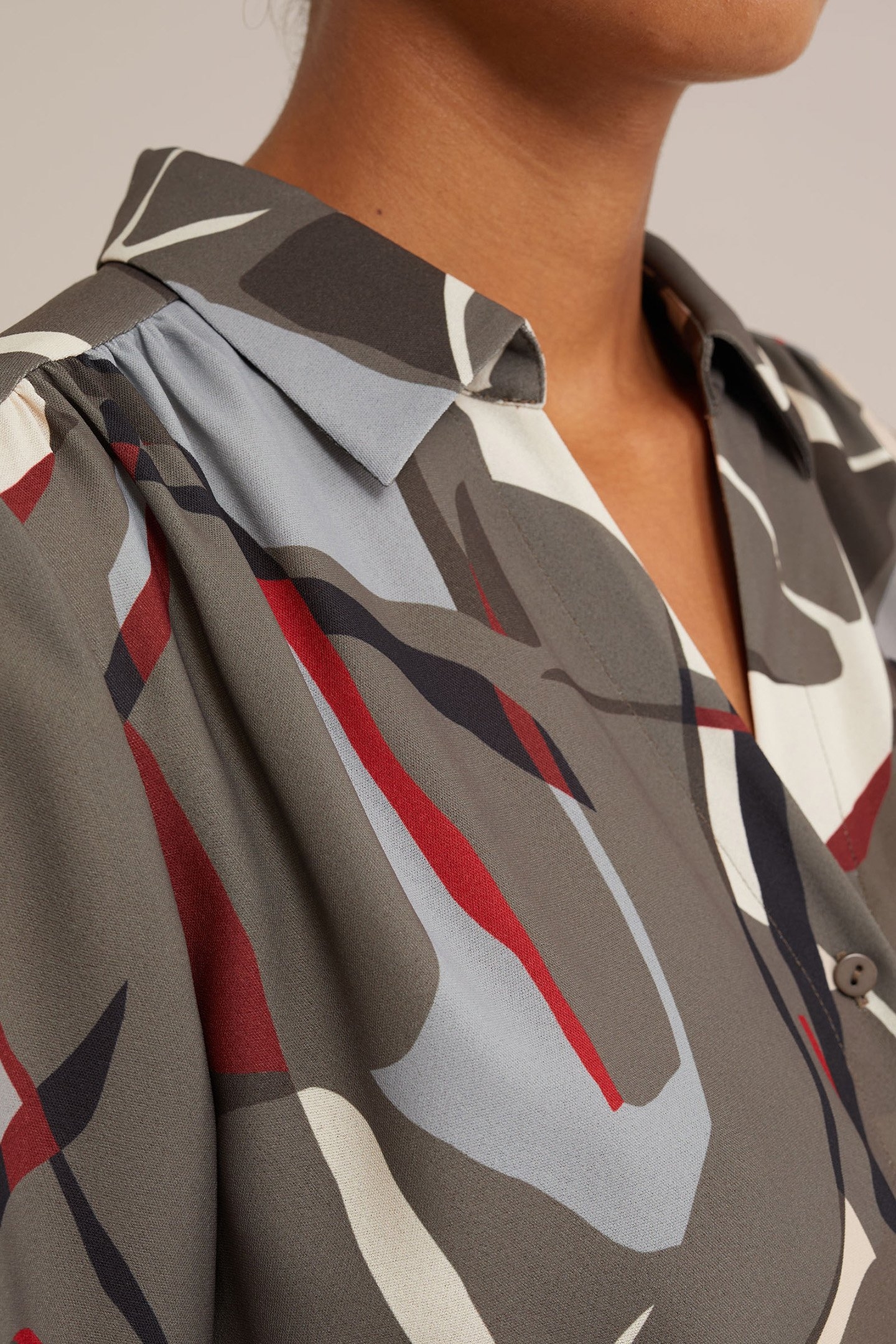 DRESS MID LENGTH GREYISH GREEN 5