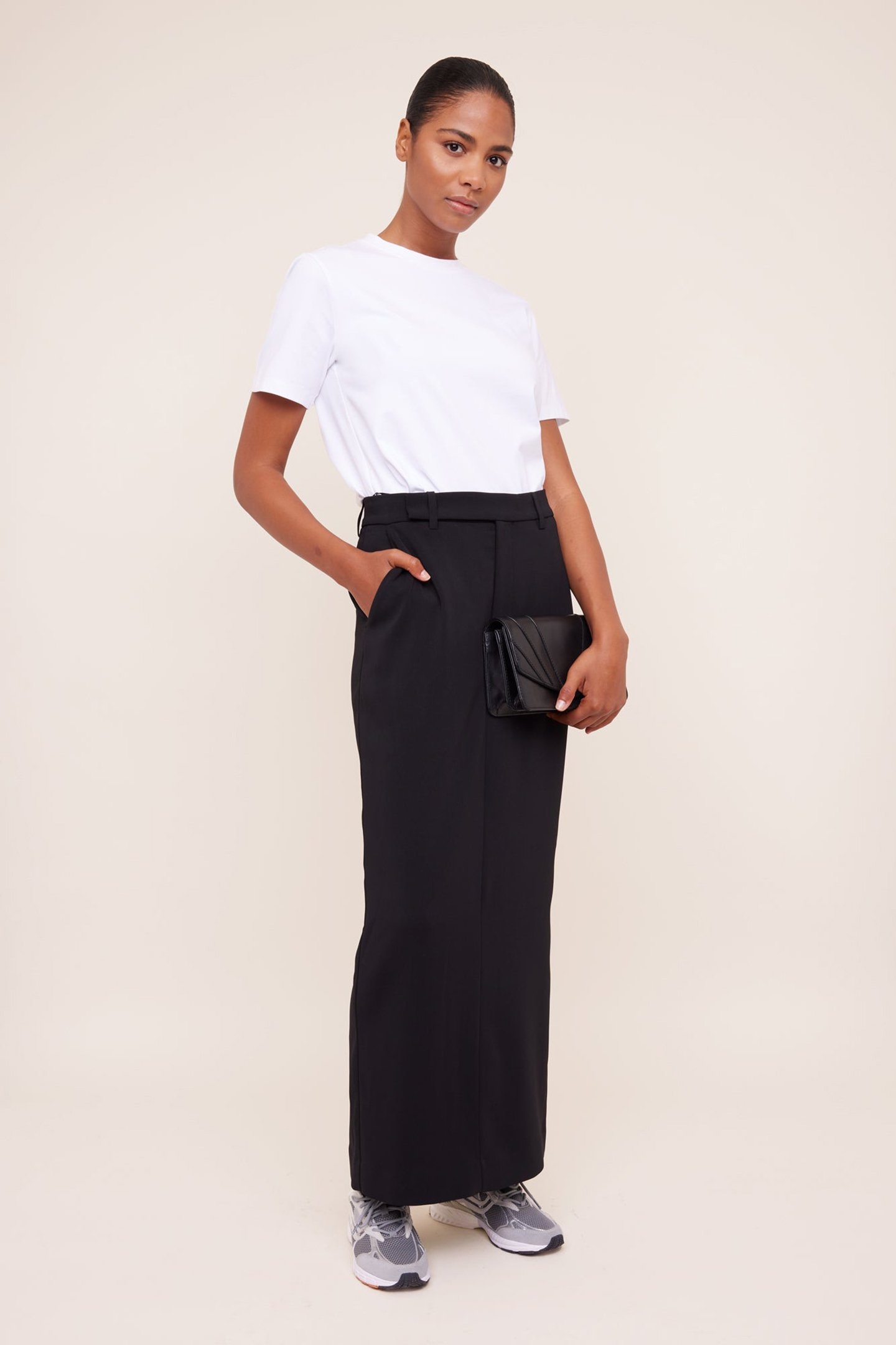 CREPE MAXI SKIRT BLACK 3