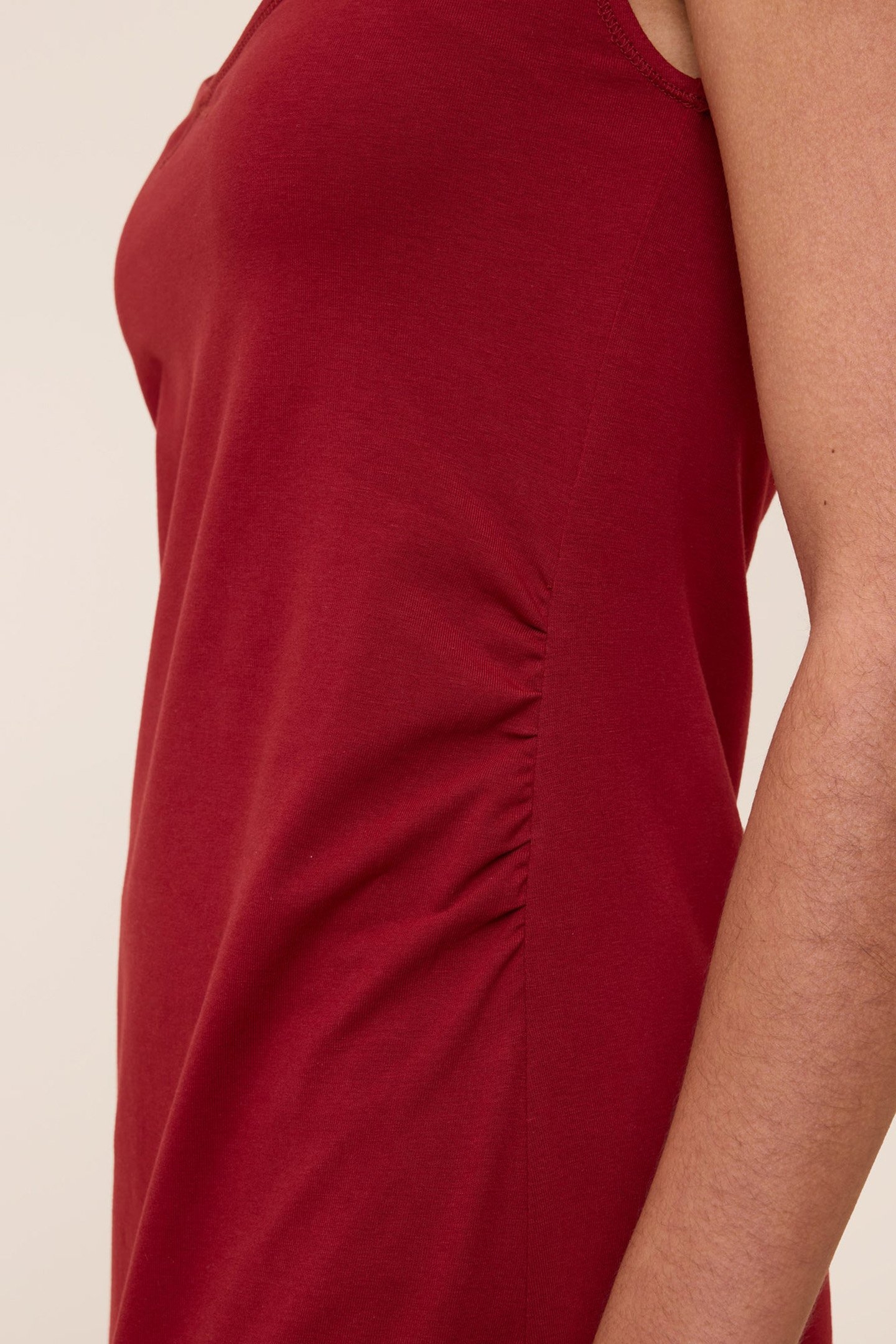 DRESS LONG JERSEY OVERLOCK RED DAHLIA 5