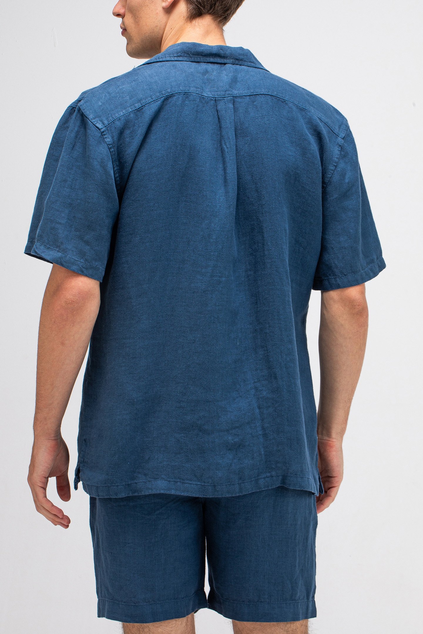 SANCHO LINEN SHIRT SS IRIS BLUE 2