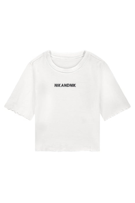 LETTUCE RIB T-SHIRT OFF WHITE 1
