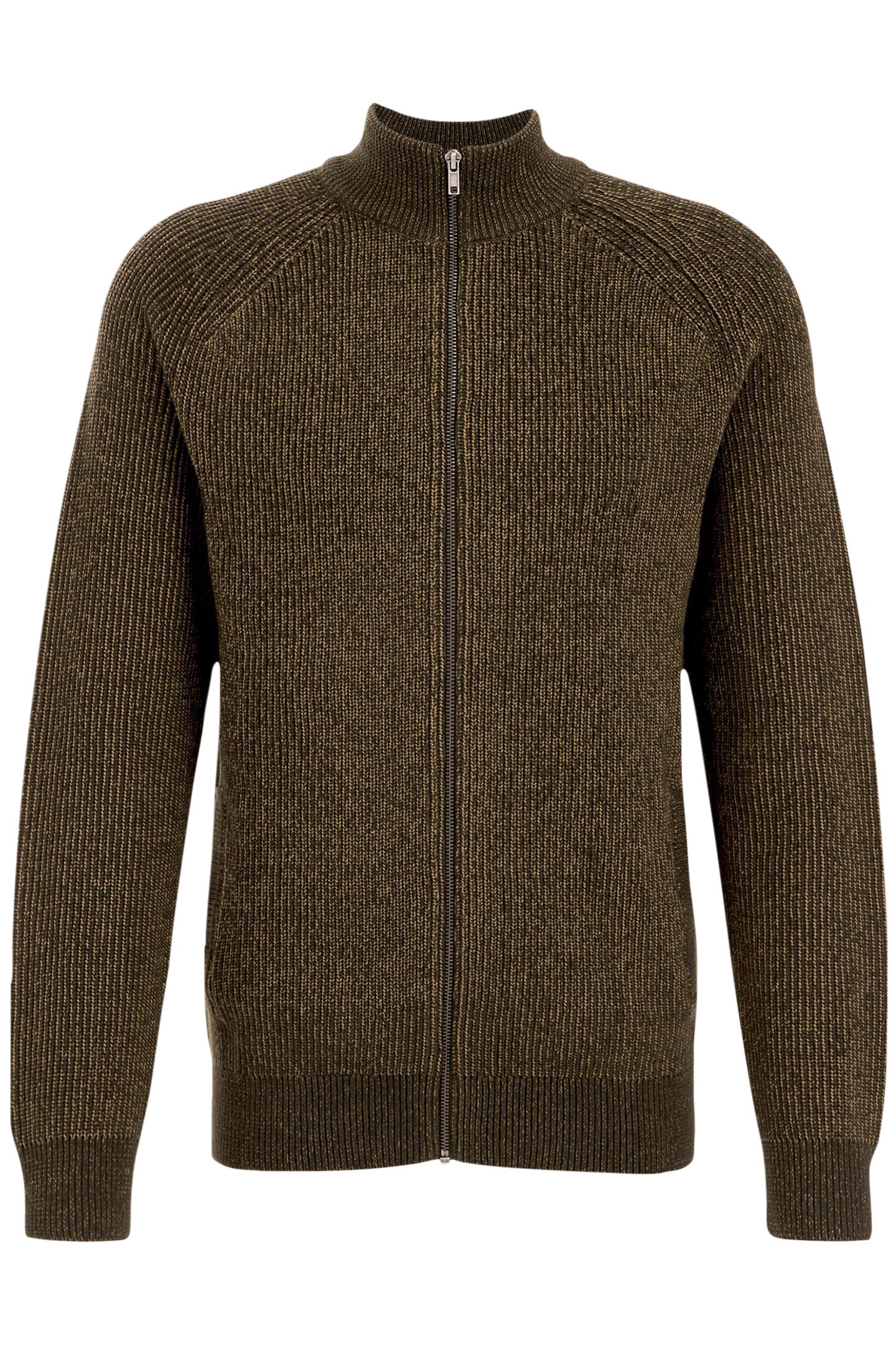 CARDIGAN WITH ZIPPER DARK GREEN 4