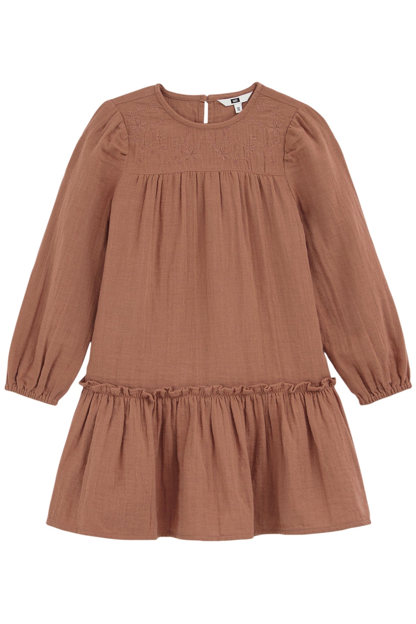 DRESS MID LENGTH BROWN 2