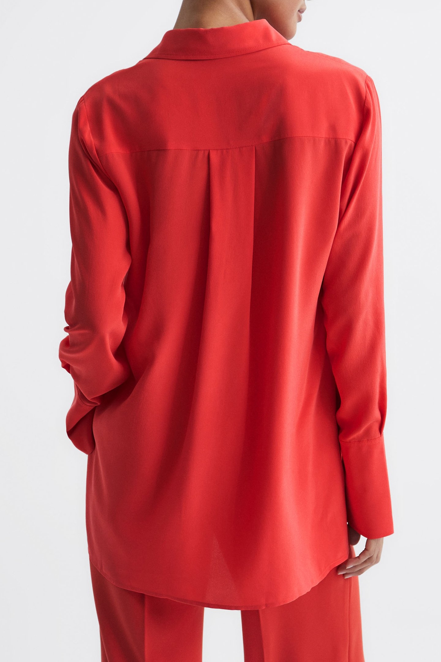 KIA-MATTE SILK SHIRT CORAL 2