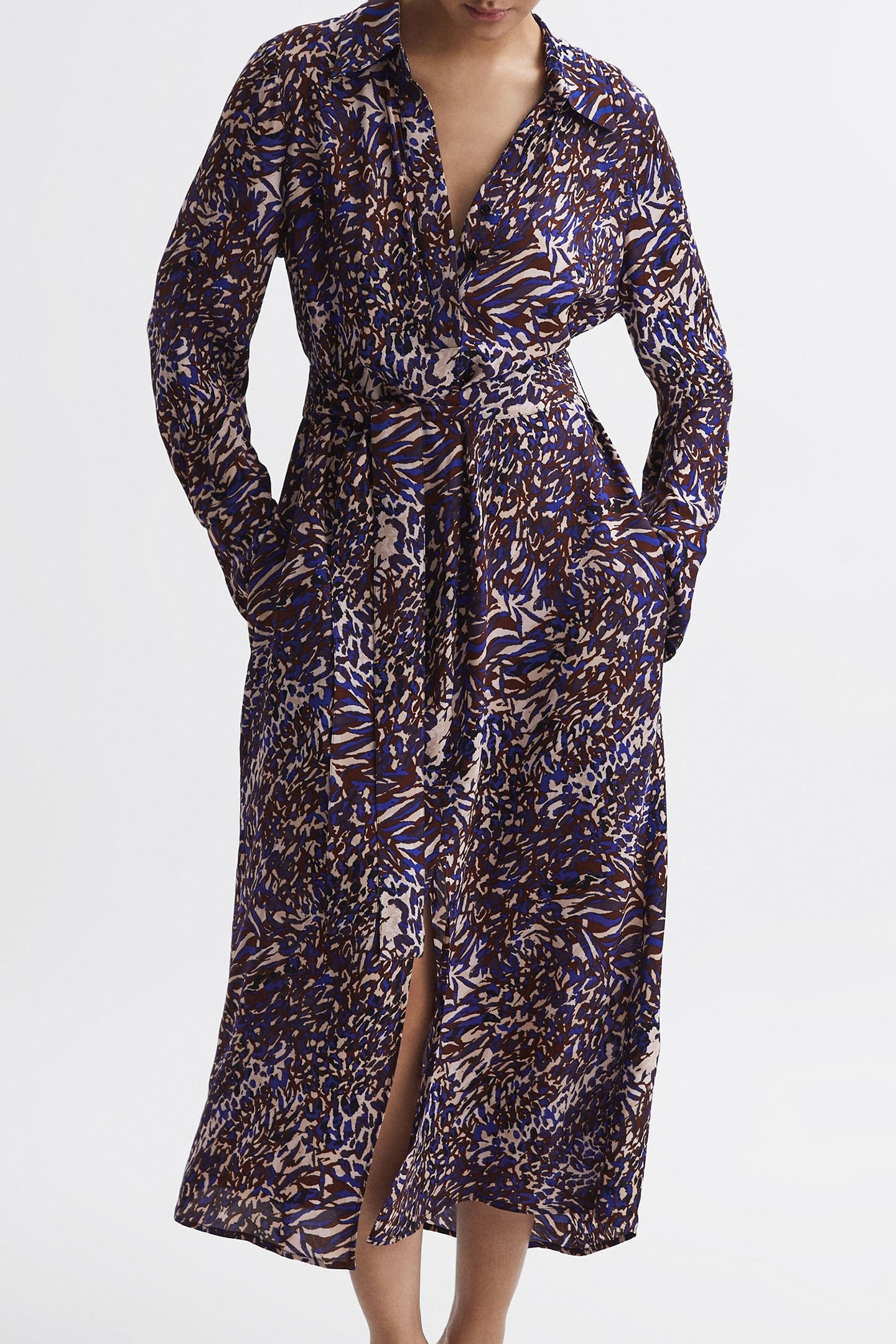 TABITHA-ANIMAL PRINT MIDI BLUE 1