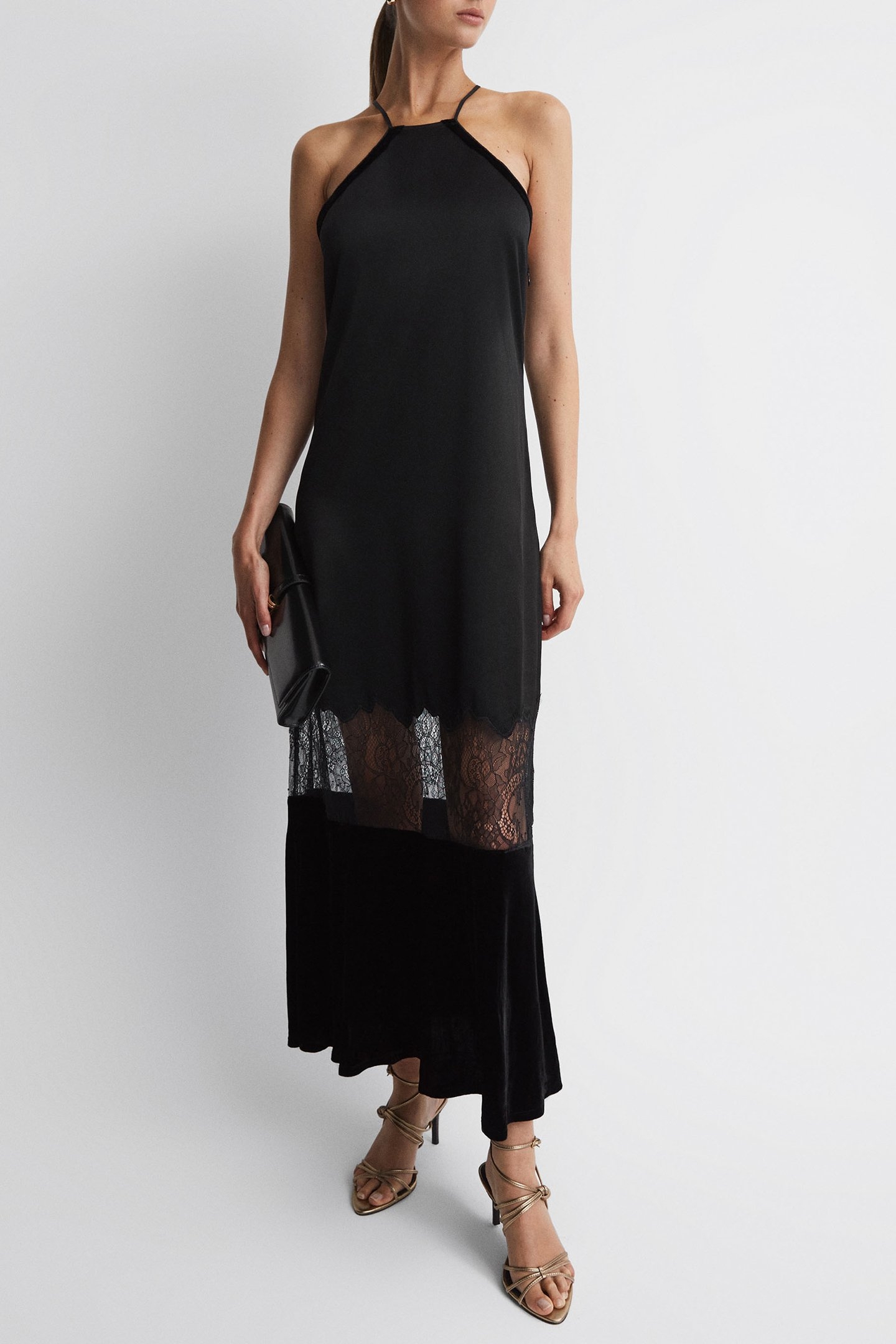 LACE PANEL MAXI BLACK 1