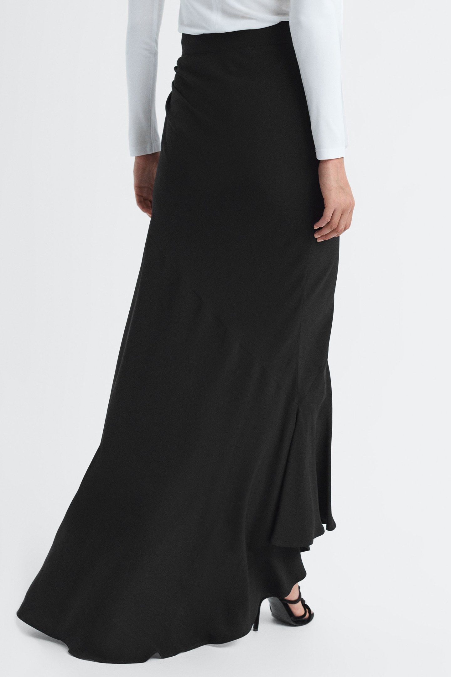 MAXI SLIP SKIRT BLACK 2