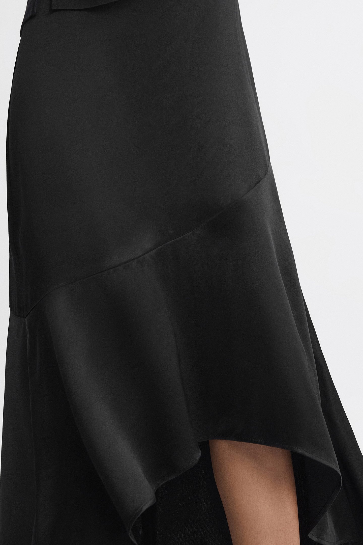 ASYMMETRIC SLIP SKIRT BLACK 6