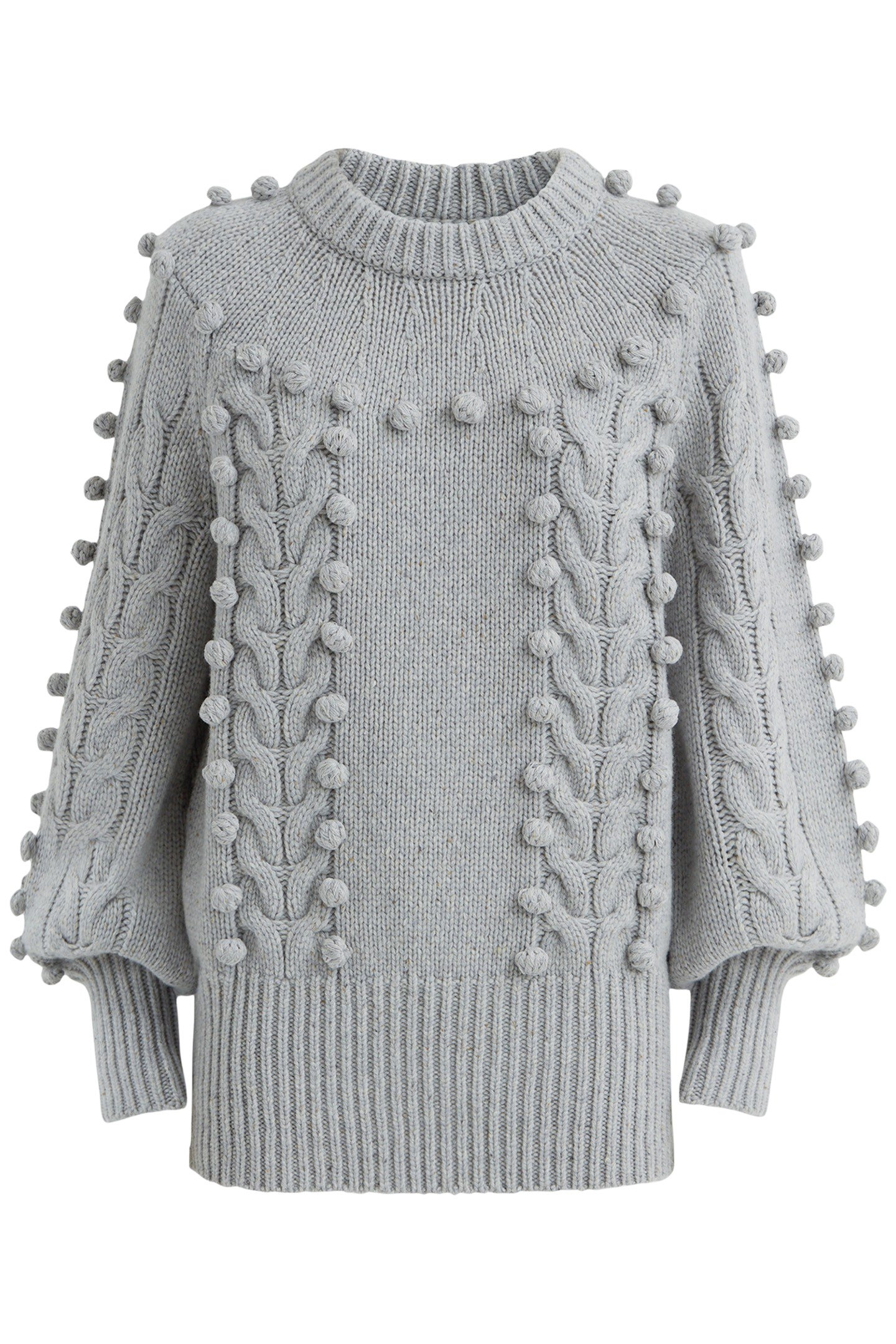 JOSLIN WOOL KNIT SWEATER GREY MARLE 4