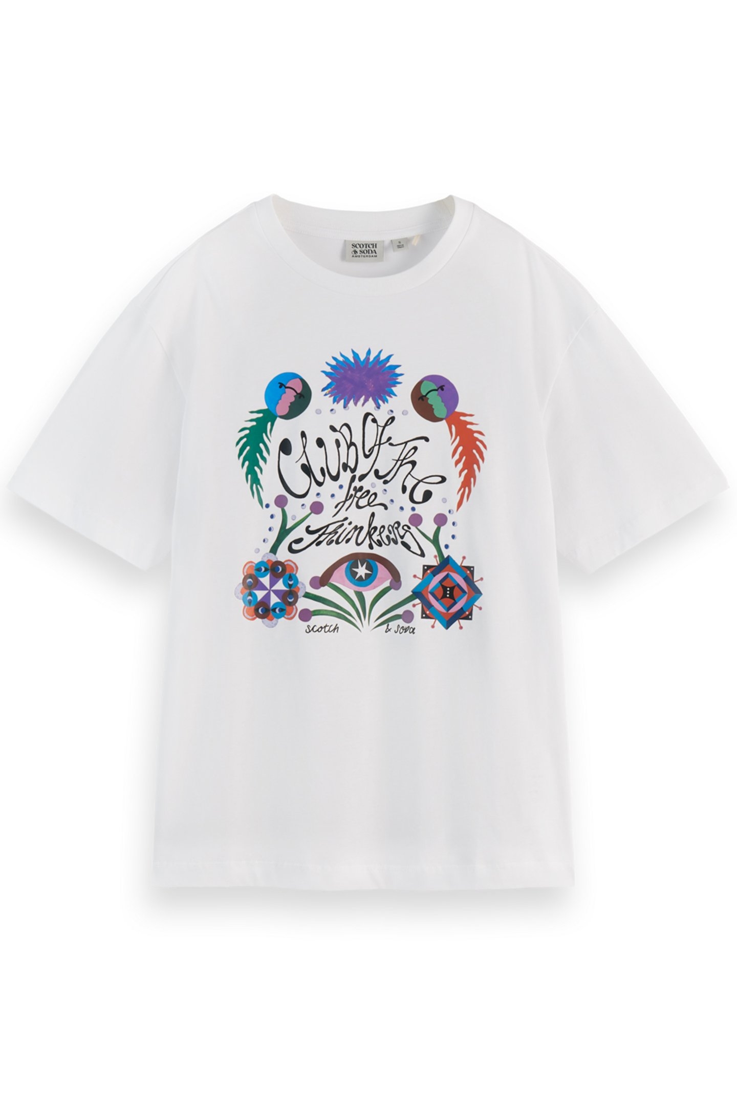CHEST ARTWORK LOOSE FIT T-SHIRT WHITE 4