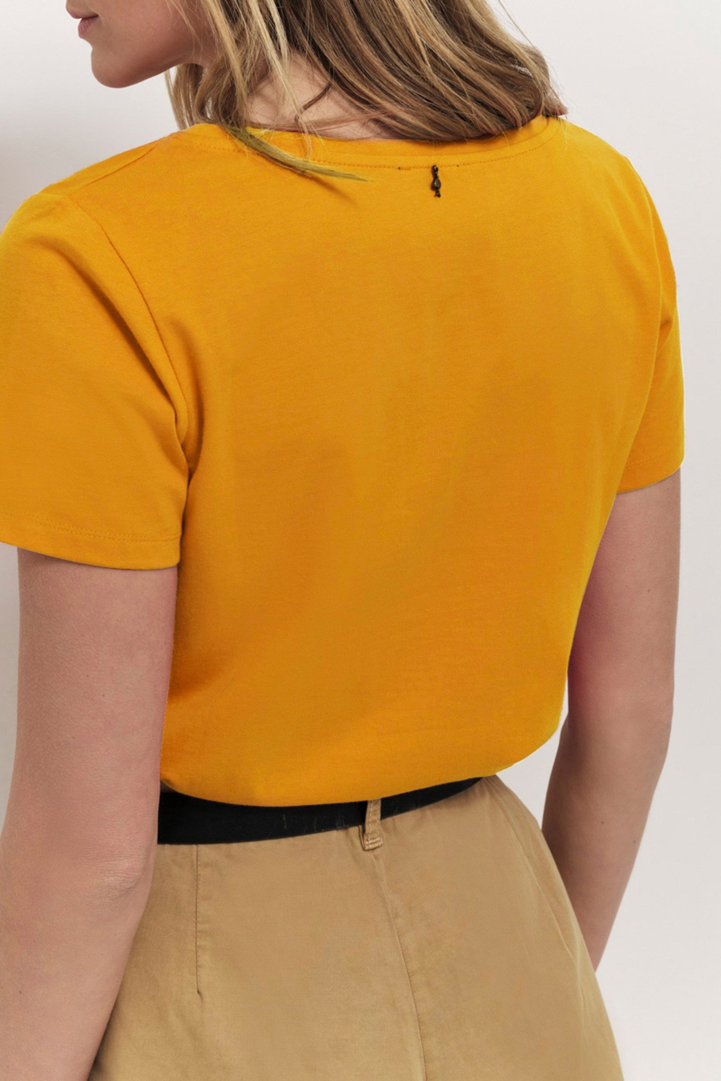 MAREVA - ORGANIC COTTON HONEY T-SHIRT MINIMAL ARTY VISUAL HO 2