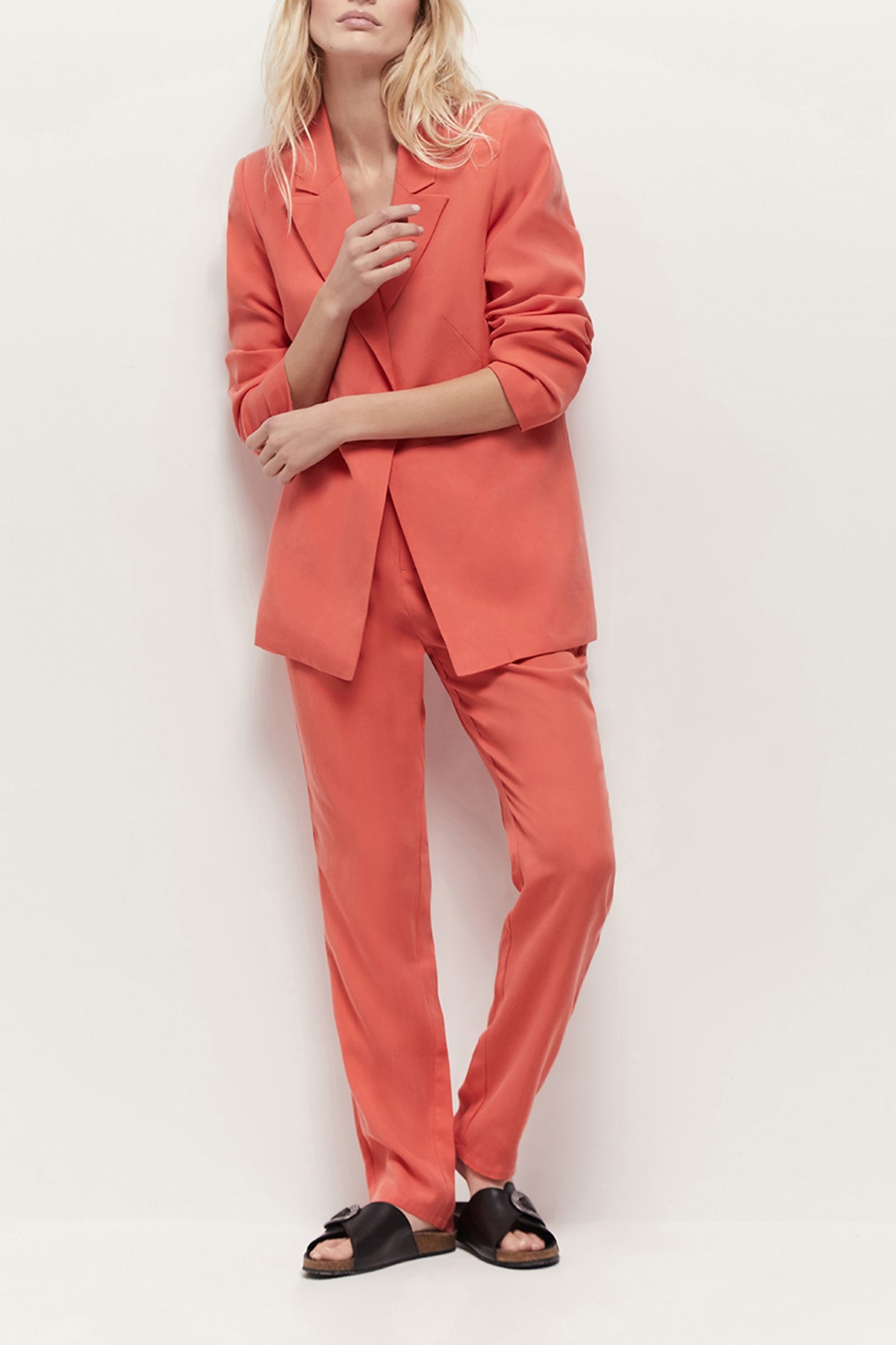 VARMA - MID-LENGTH CORAL SUIT JACKET CORAIL 5