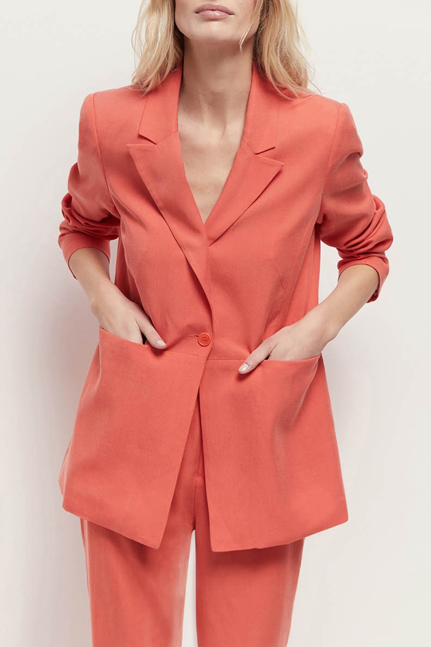 VARMA - MID-LENGTH CORAL SUIT JACKET CORAIL 7