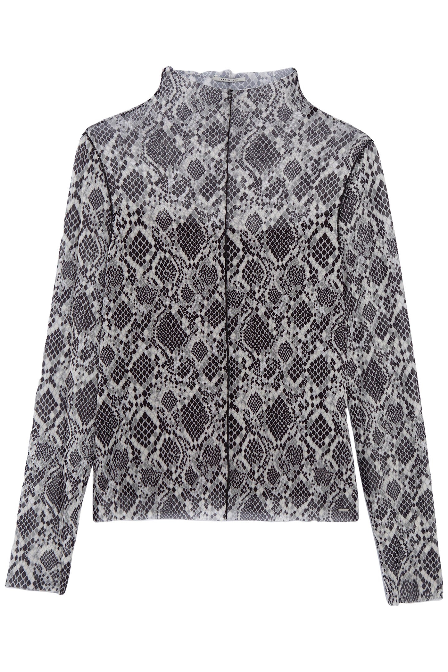 WHITE TOP WITH GRAPHIC PYTHON PRINT 4