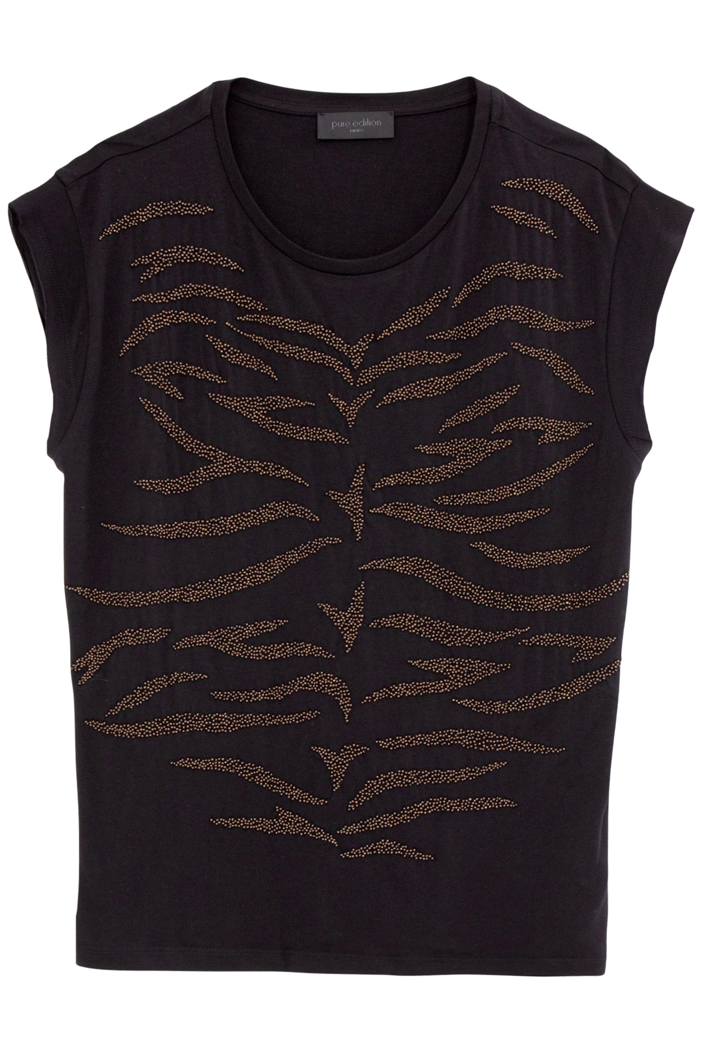 PURE EDITION – BLACK T-SHIRT WITH PRETTY BEADS 4