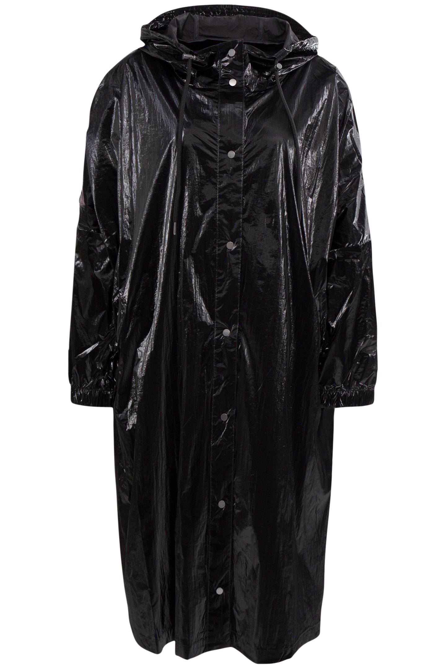 BLACK LAMÉ LONG PARKA 3