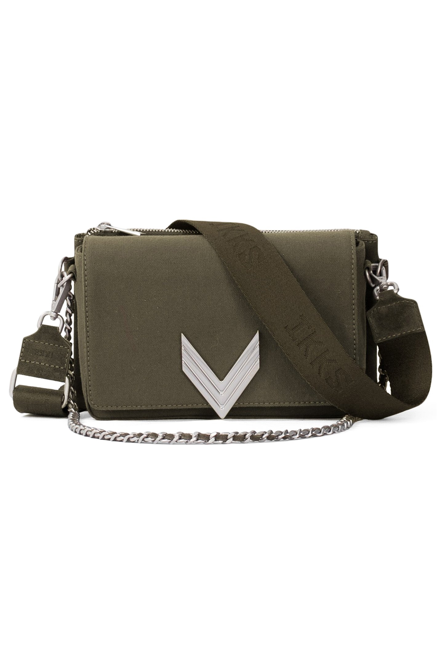 111 LENA BAG IN KHAKI COTTON CANVAS AND CAMOUFLAGE 1