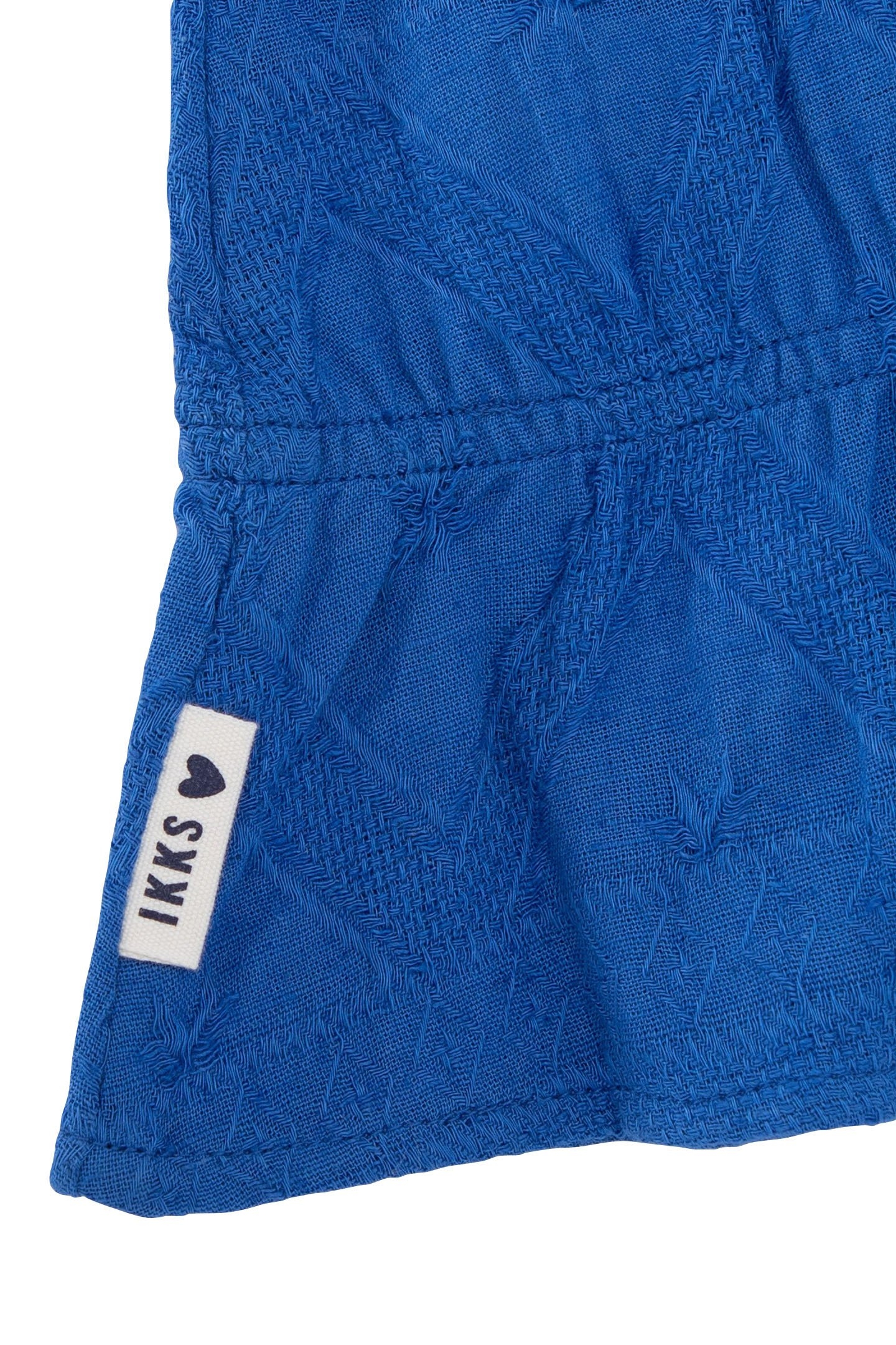 GIRLS' BLUE JACQUARD CAMISOLE WITH EMBROIDERED STRAPS 5