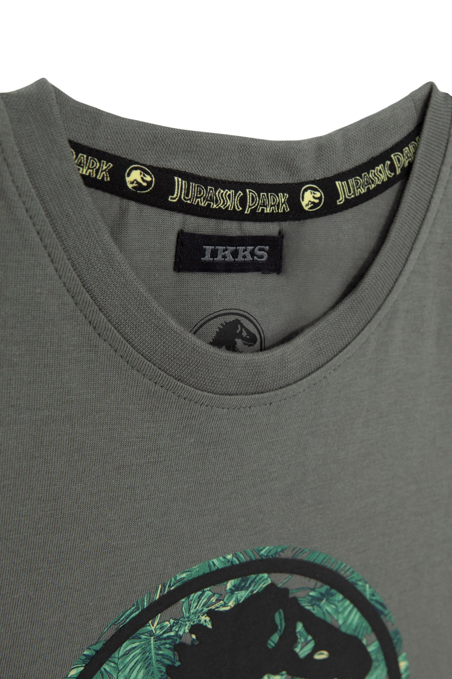 BOYS’ KHAKI T-SHIRT WITH RUBBER JURASSIC PARK LOGO 4