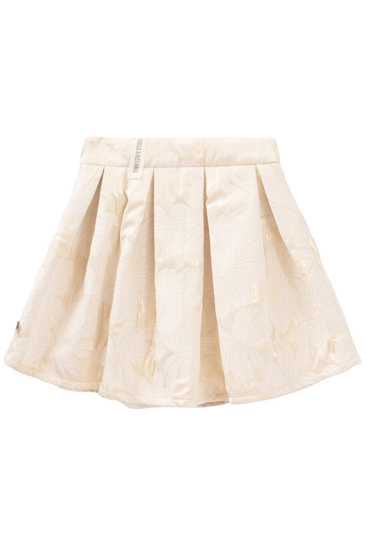 GIRLS’ BEIGE JACQUARD PRINT SKIRT 2