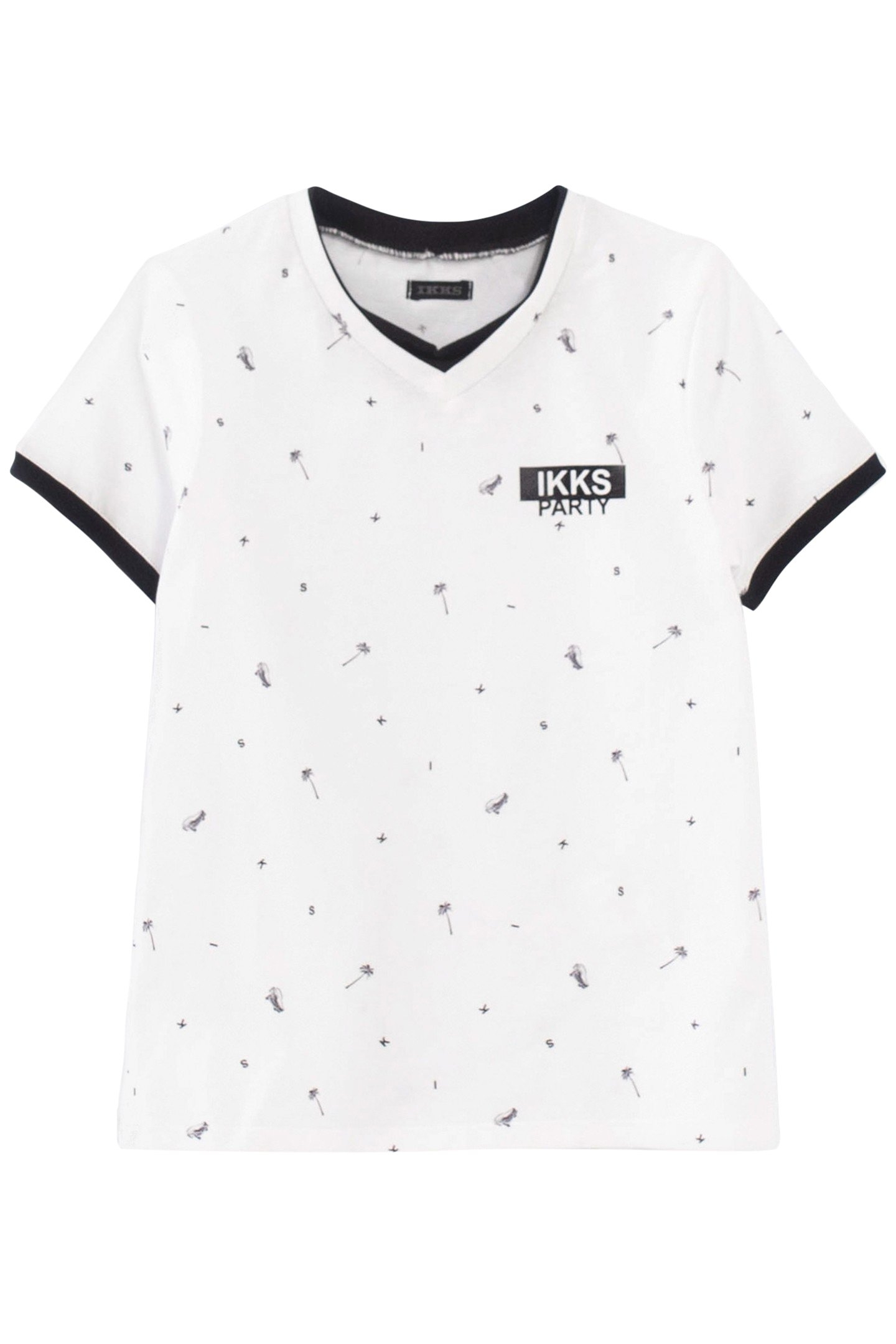 BOYS’ WHITE TROMPE_L'OEIL T_SHIRT WITH MOTIF 1