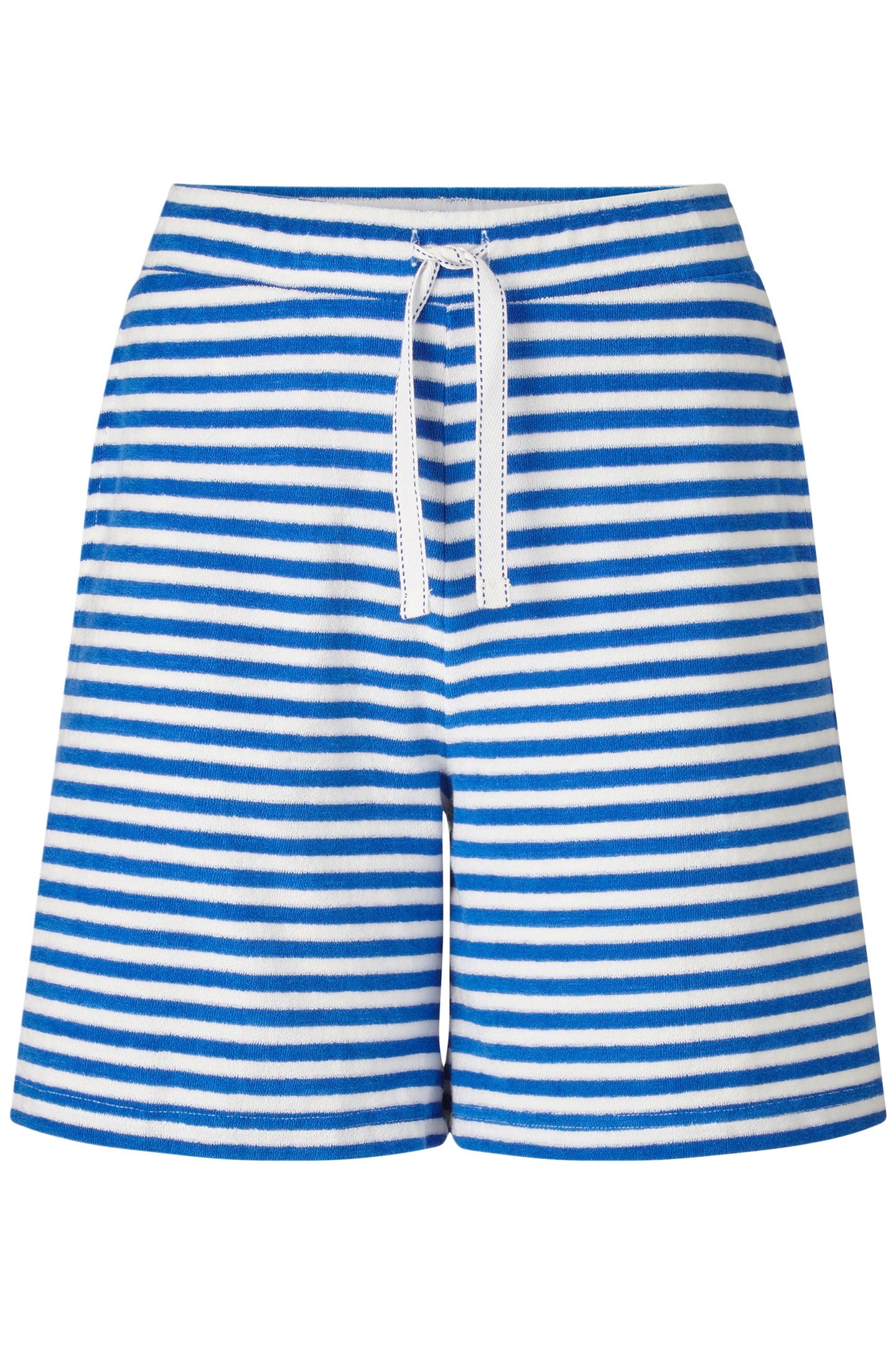 STRIPED FROTTEE SHORTS ORGANIC RECYCLED AZZURE BLUE 4
