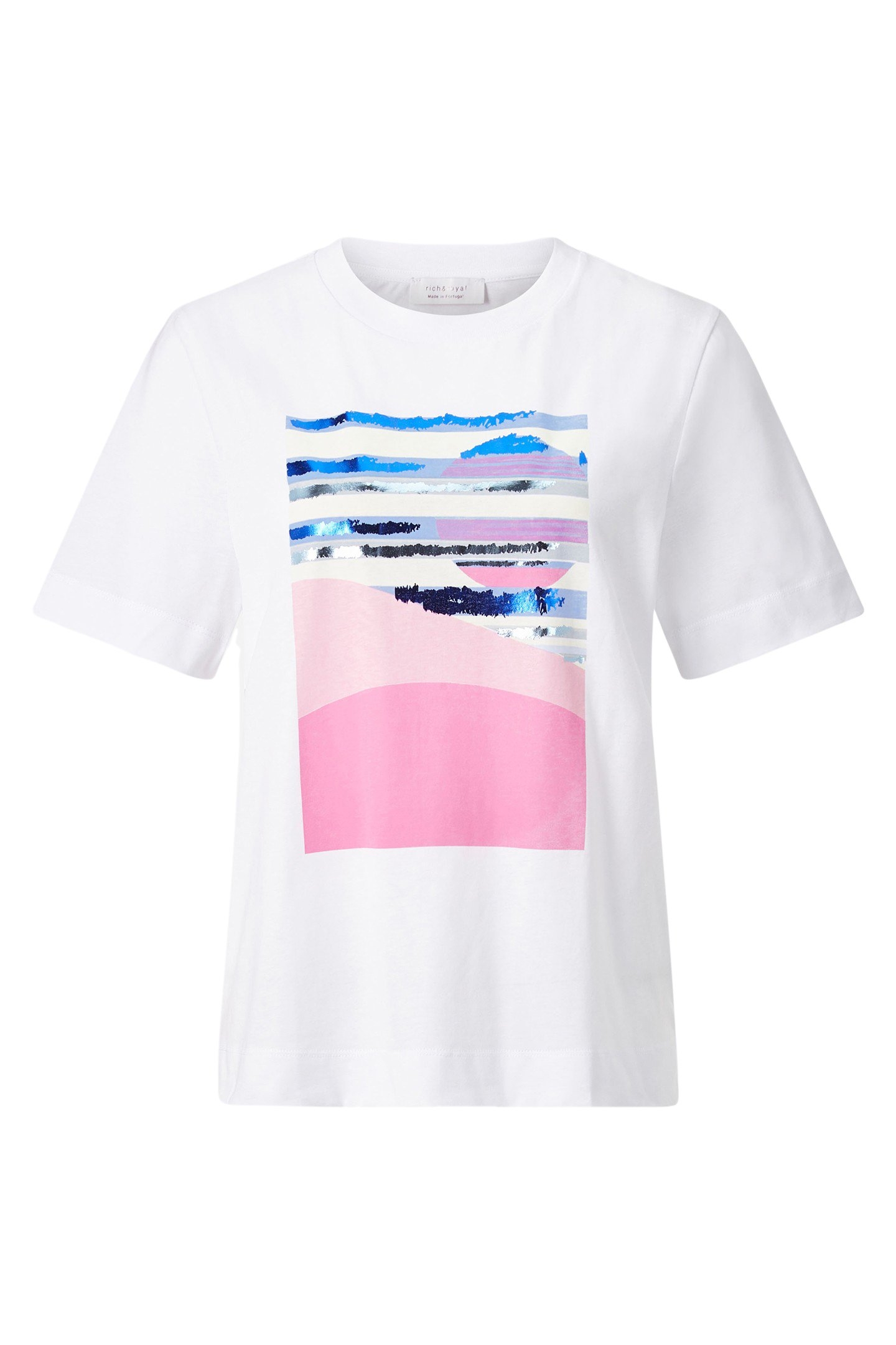 EASY FIT T-SHIRT SUNSET PRINT ORGANIC WHITE 4