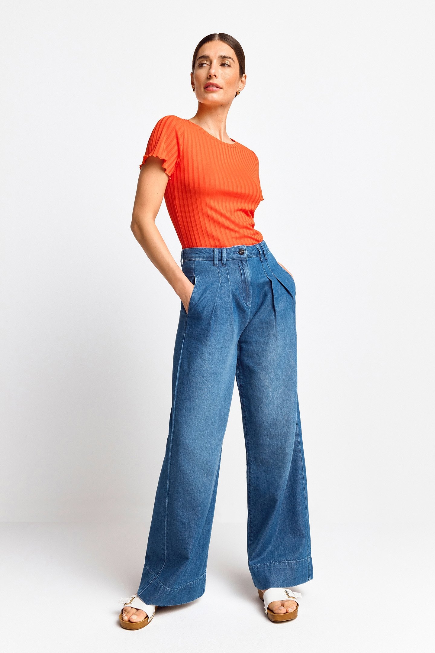 RIB T-SHIRT CHERRY TOMATO 1