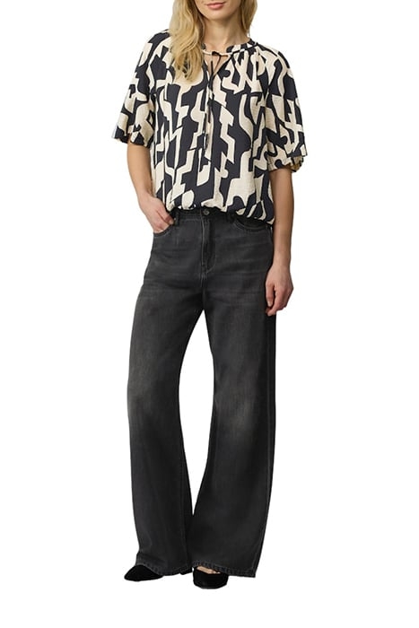 S.OLIVER BLOUSES GREY/BLACK 2