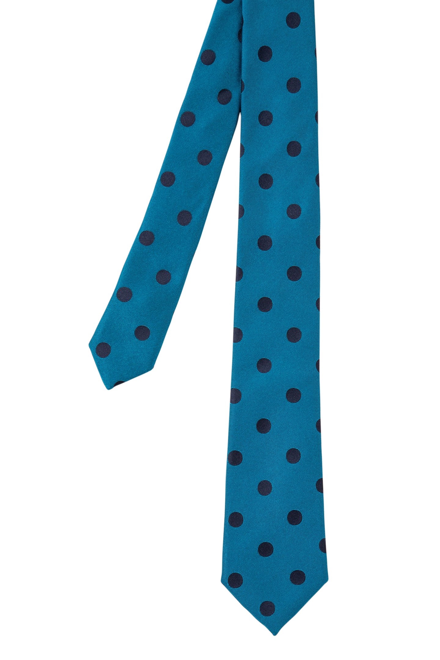 MEN TIE SPOT PETROL BLUE 1