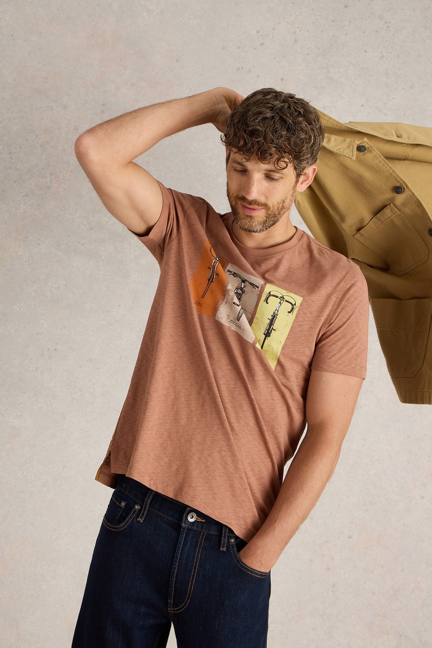 BIKE GRAPHIC TEE PINK PRINT 1