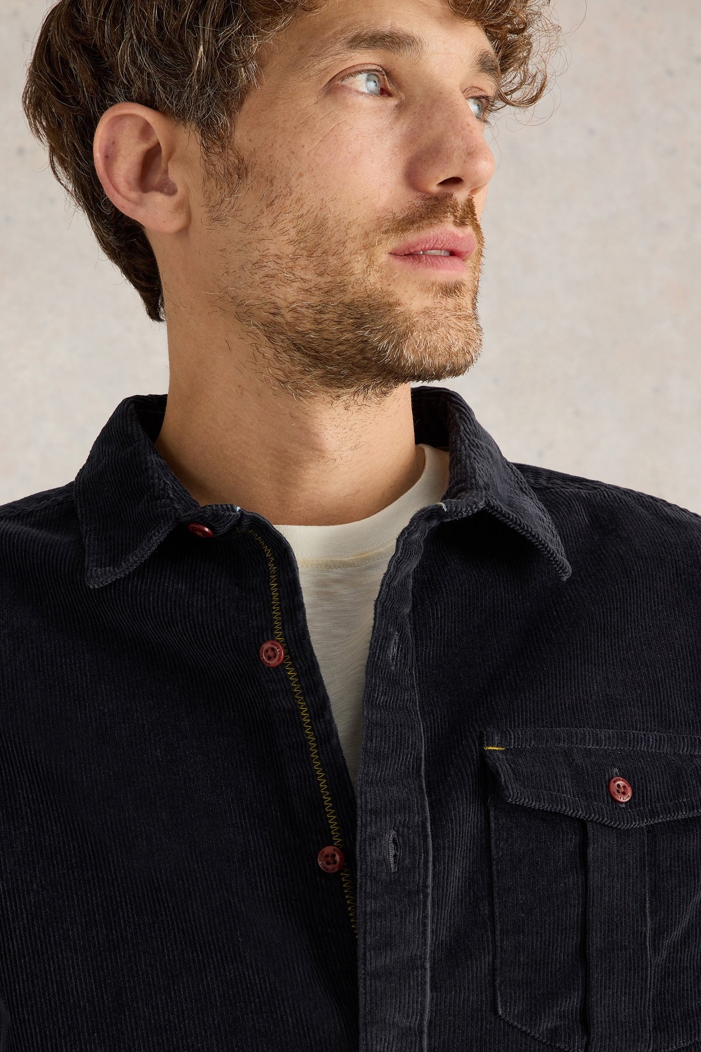 GRIFFIN CORD SHIRT DARK NAVY 5