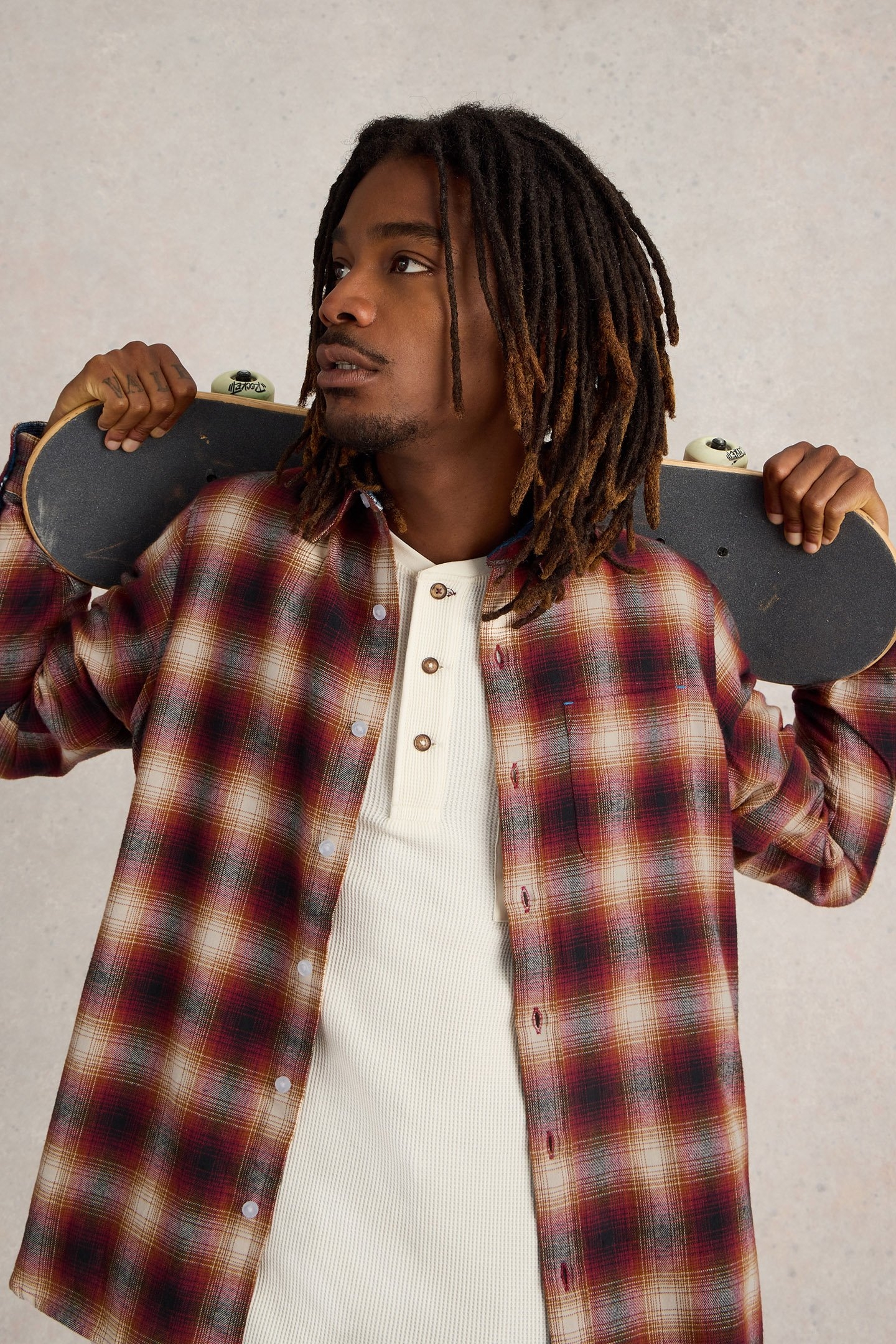 MOXLEY FLANNEL CHECK SHIRT RED MULTI 3