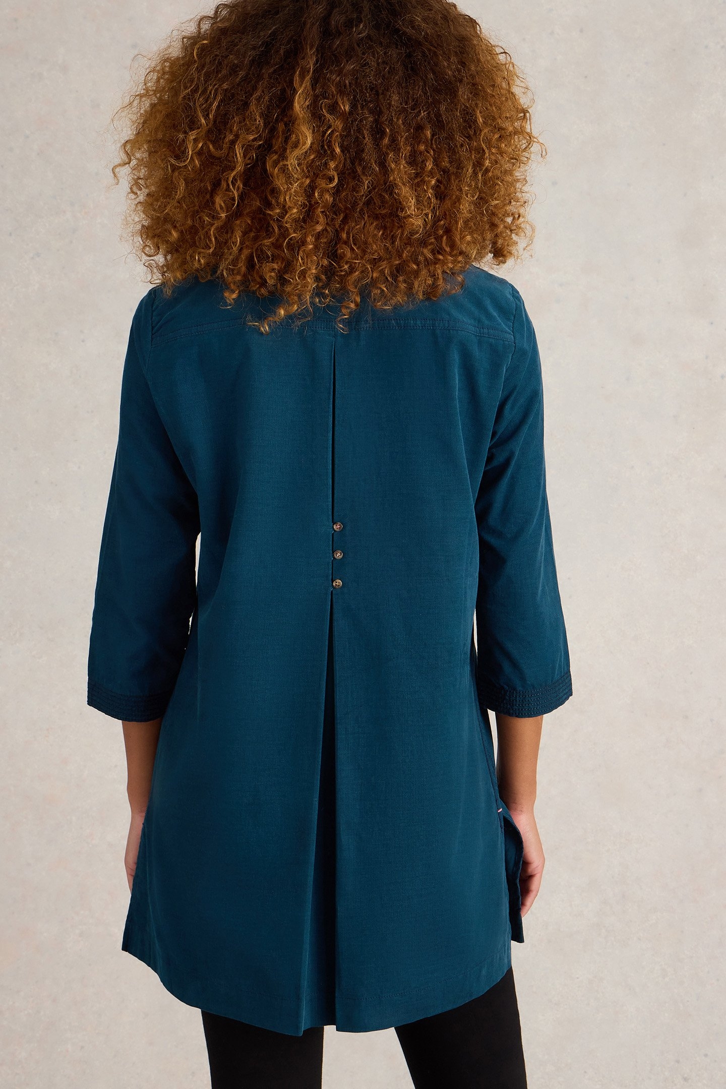 BLAIRE CORD TUNIC DARK TEAL 2