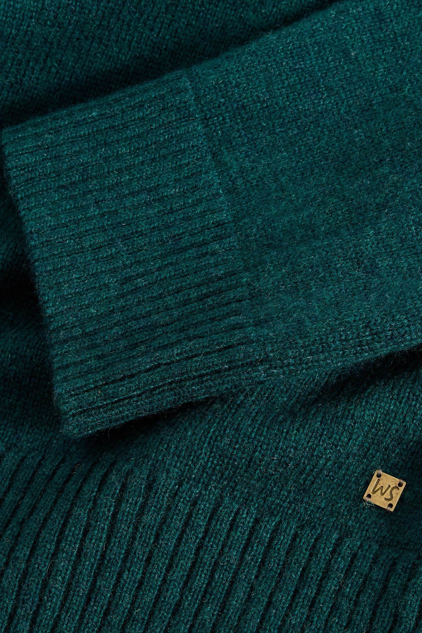 LAMBSWOOL CREW NECK JUMPER MID GREEN 6