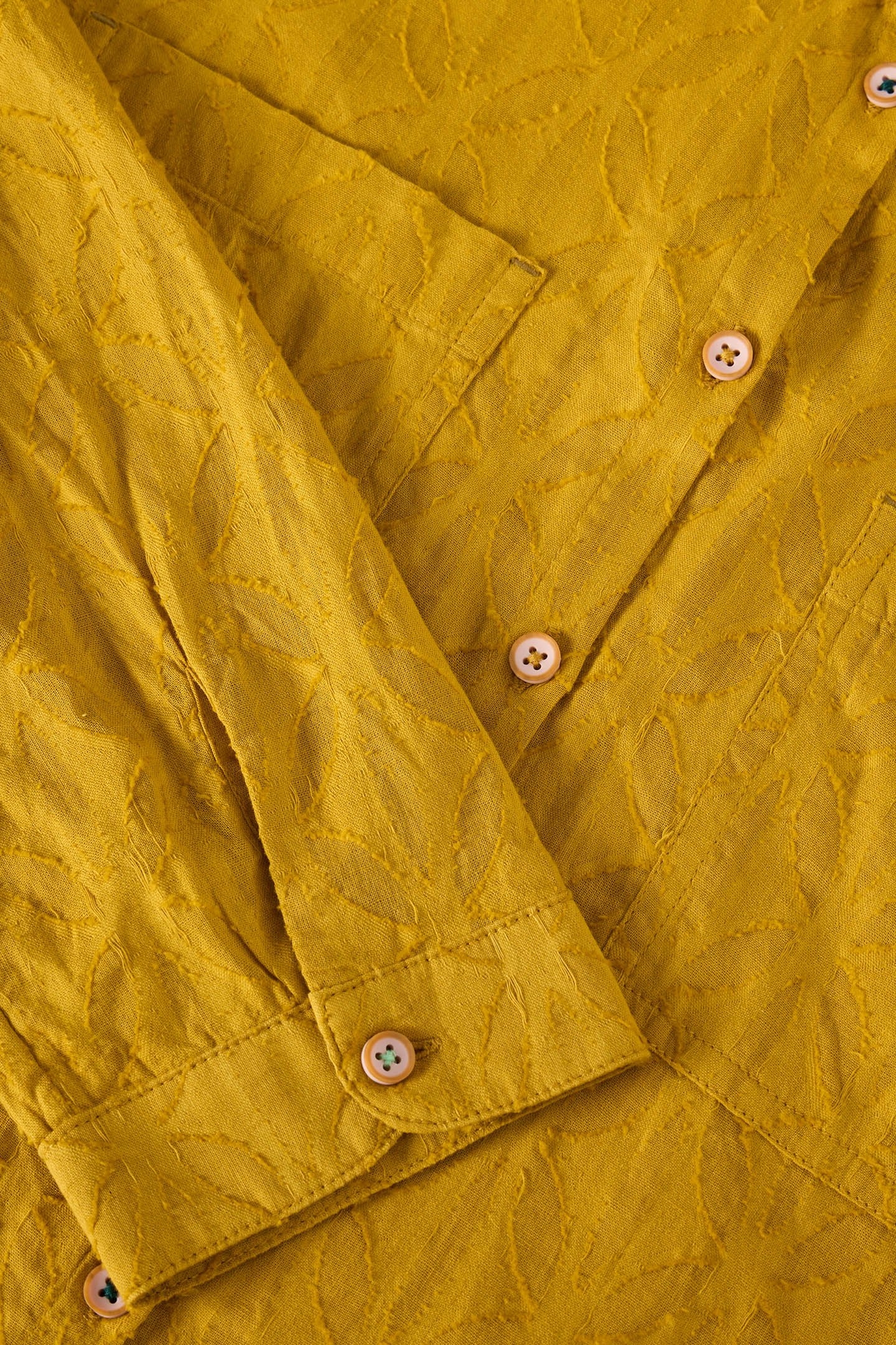 SOPHIE ORGANIC COTTON SHIRT CHARTREUSE MULTI 6