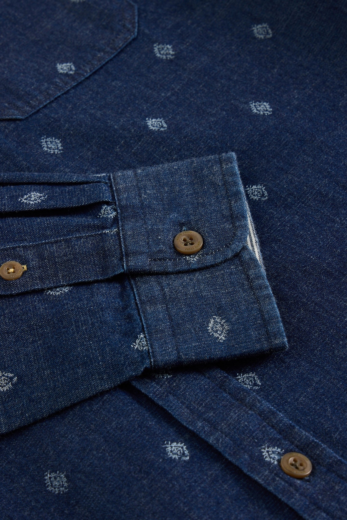 DENIM DOBBY SHIRT INDIGO BLUE 6