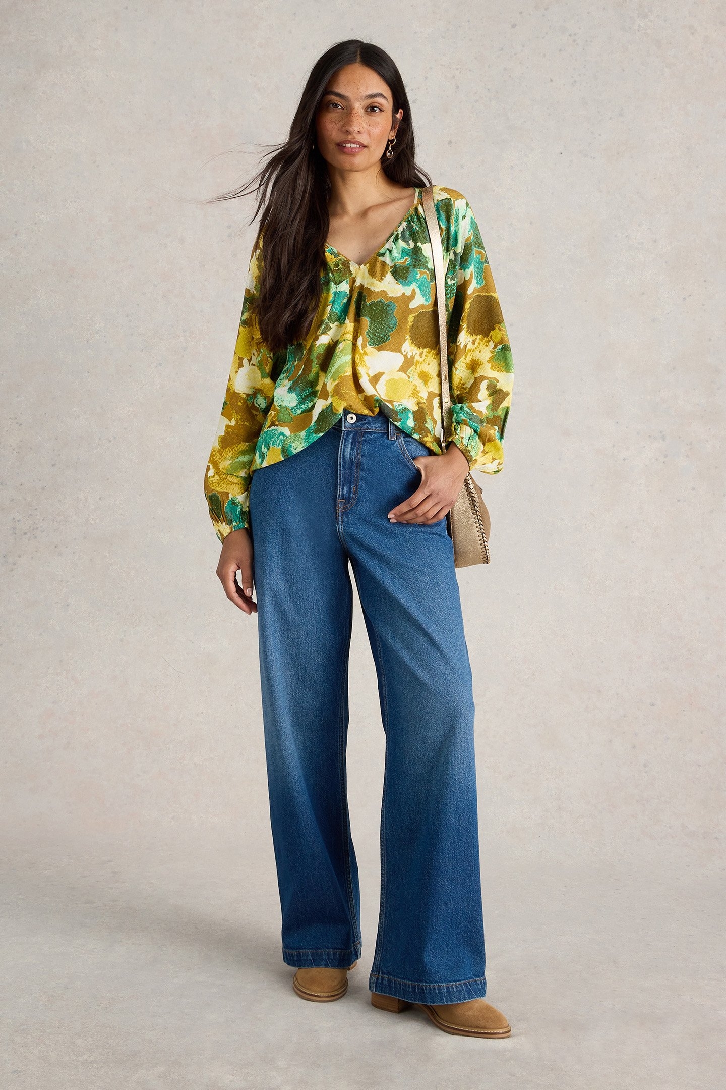 IMOGEN TOP YELLOW PRINT 1