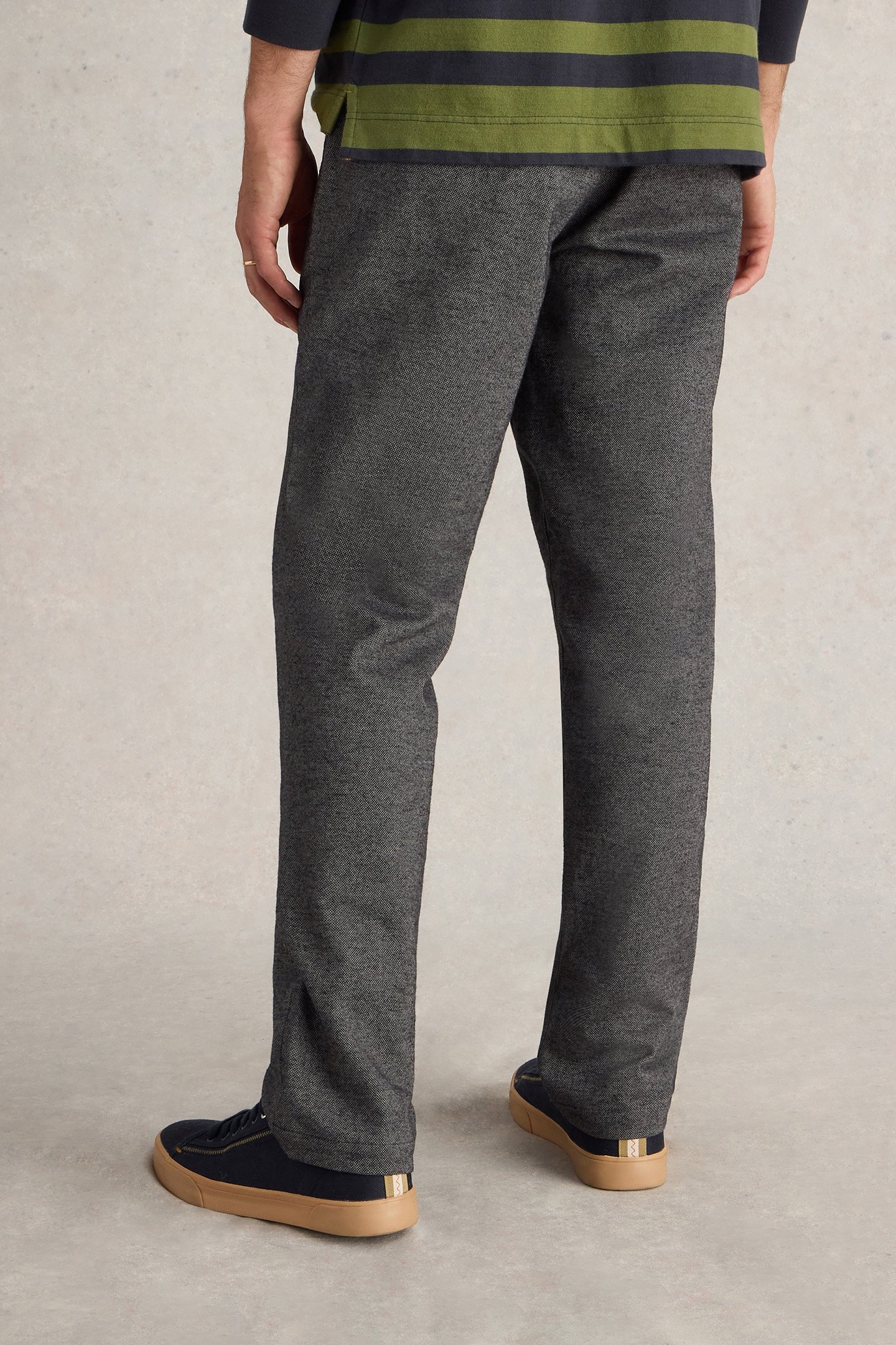SUTTON TEXTURED TROUSER CHARCOAL GREY 2