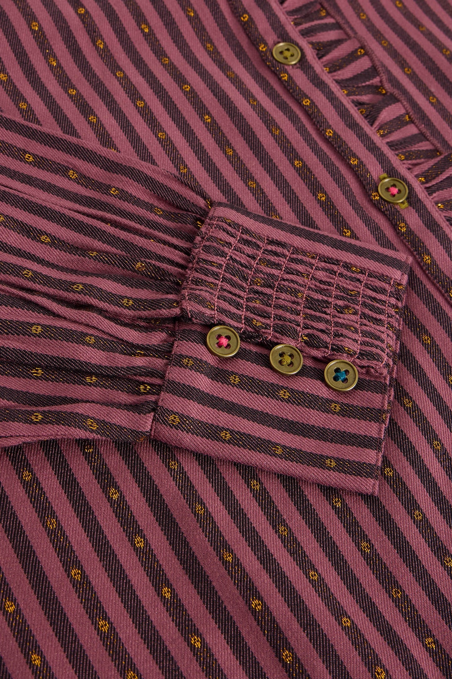 ASTER METALLIC STRIPE SHIRT PLUM MULTI 6