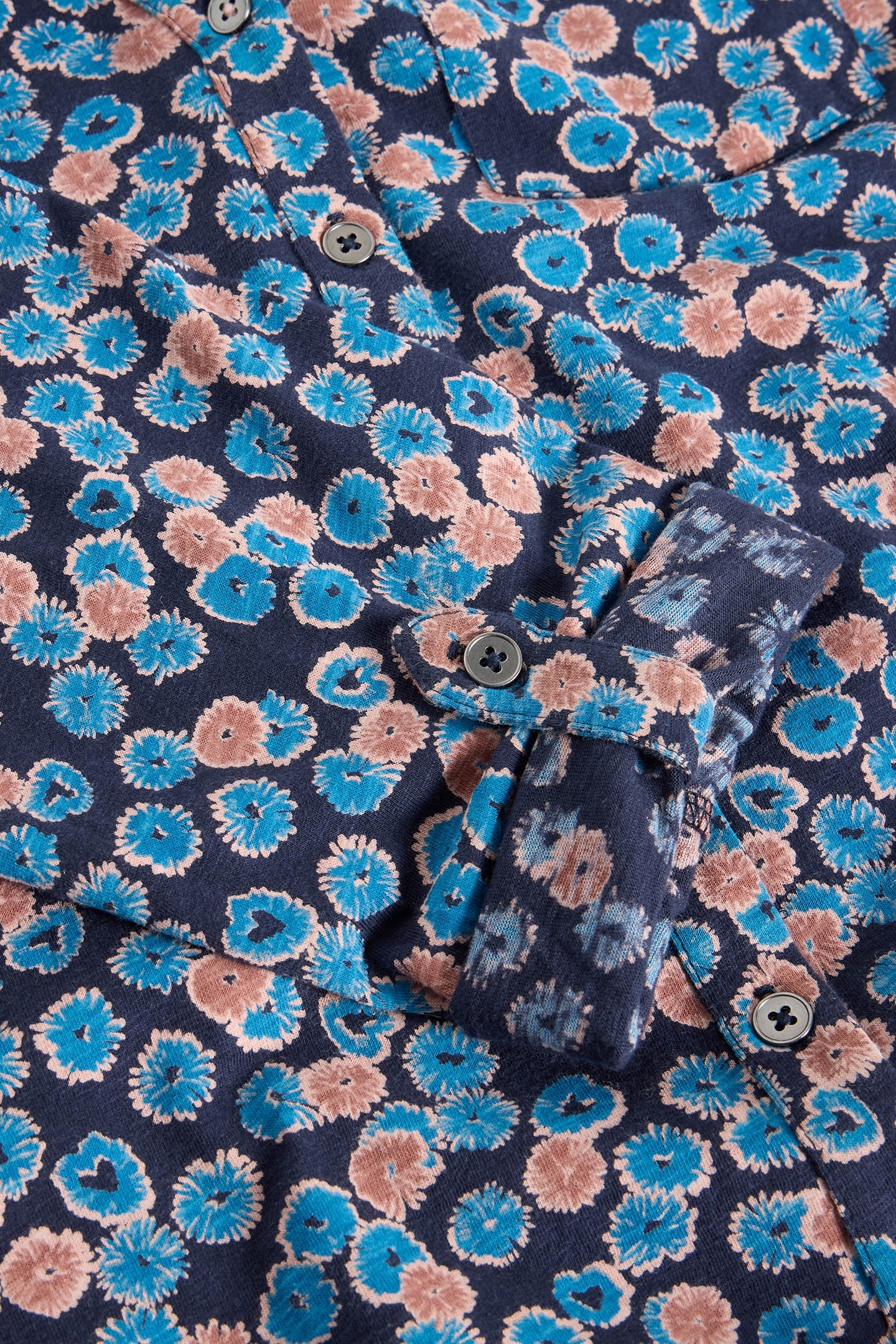 ANNIE LONGLINE SHIRT BLUE PRINT 6