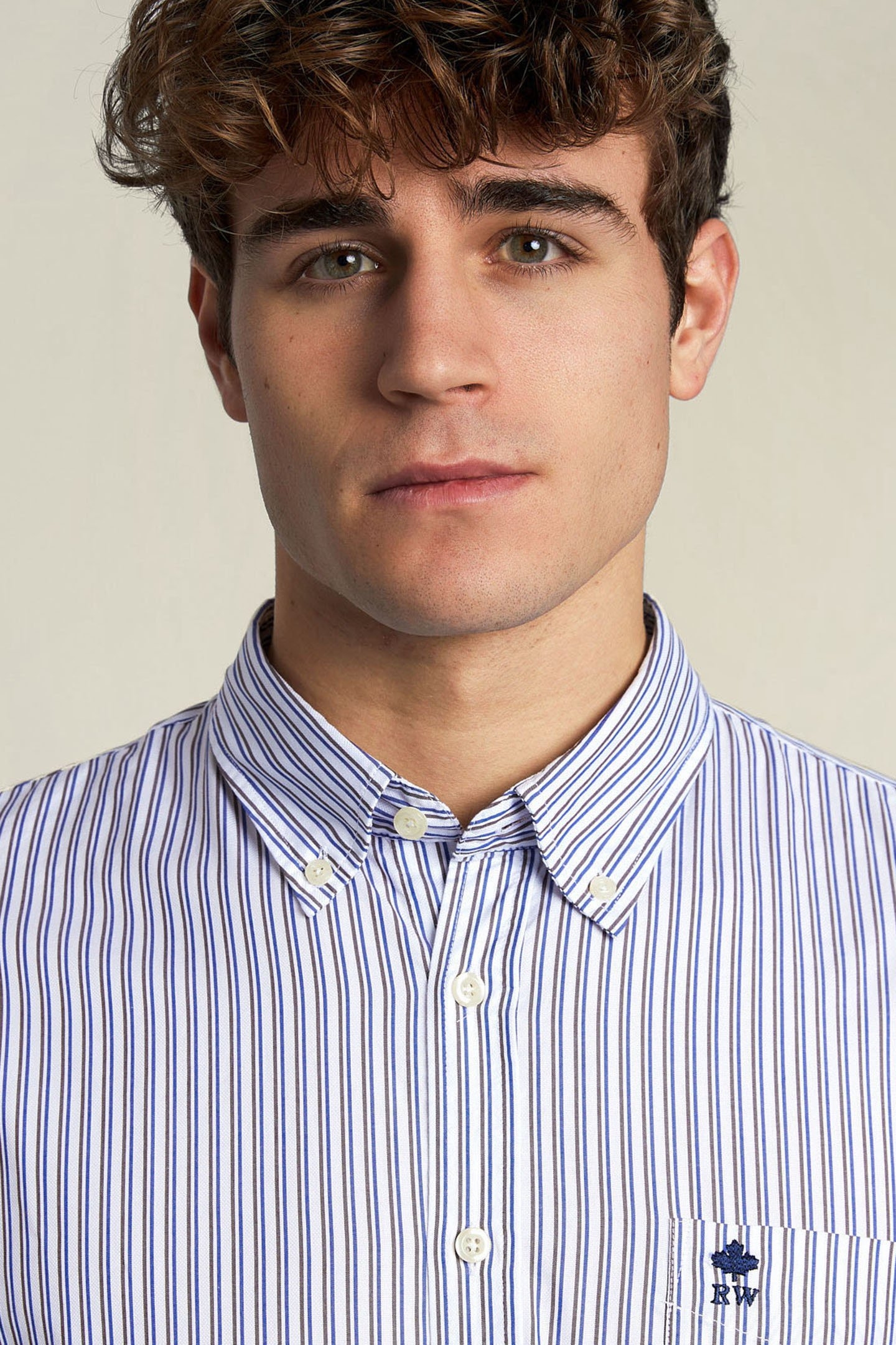 CUSTOM FIT STRIPED SHIRT WITH POCKET MULTI 4