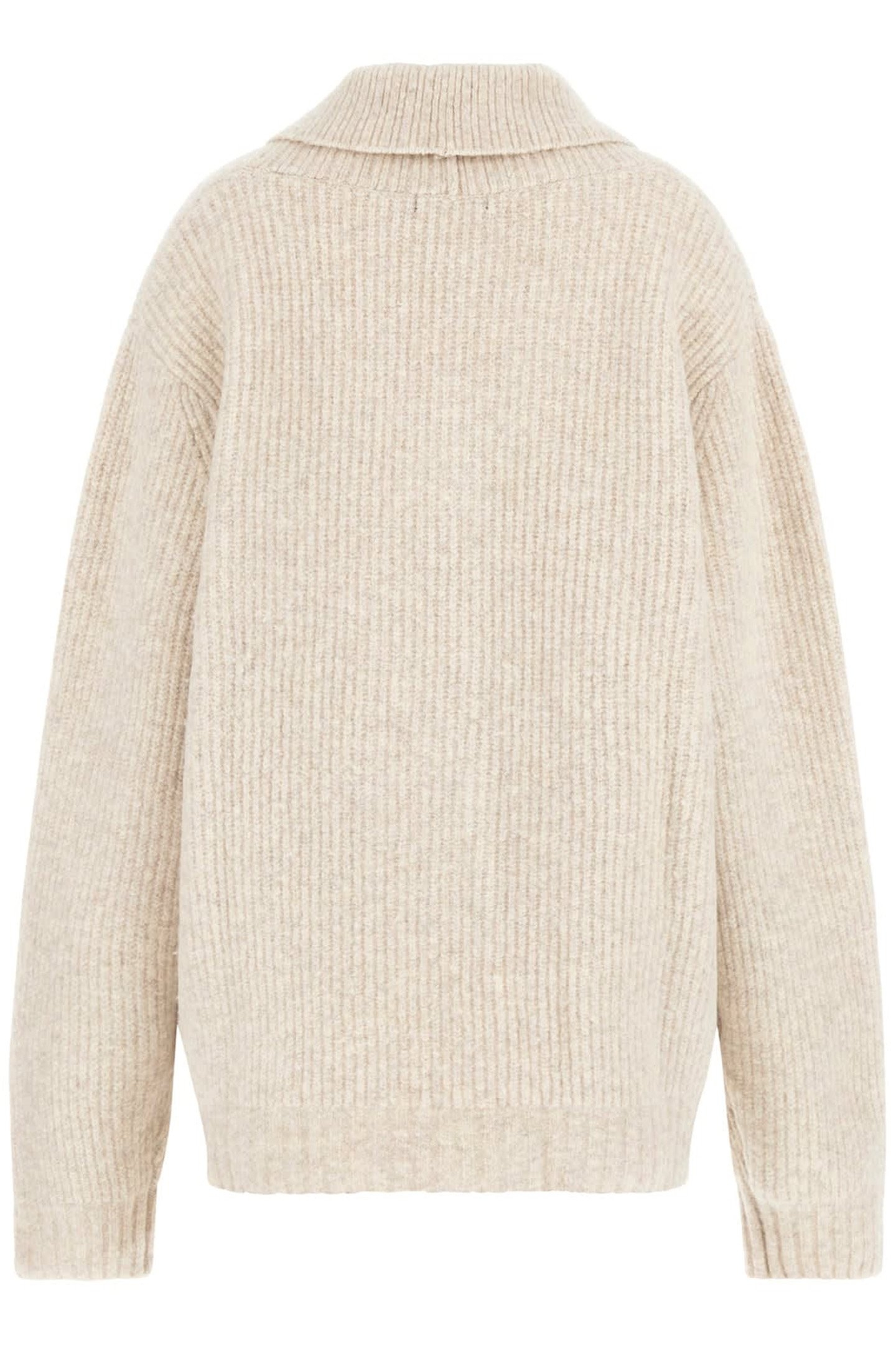 LS SHAWL NECK CARDI VANILLA BEIGE HEATHE 5