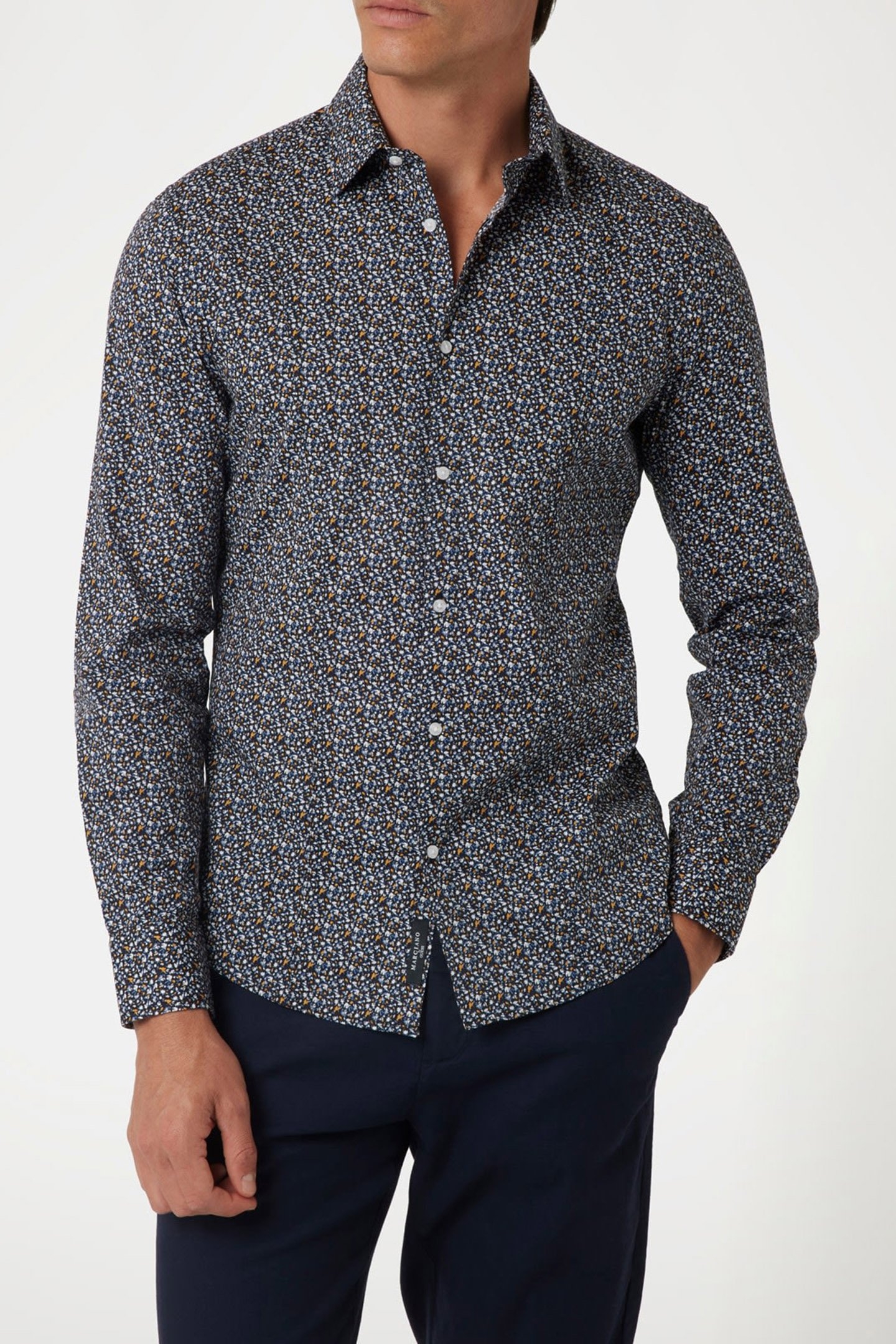 LS ITALIAN COLLA ROU BLUE MIXED FLOWERS 1