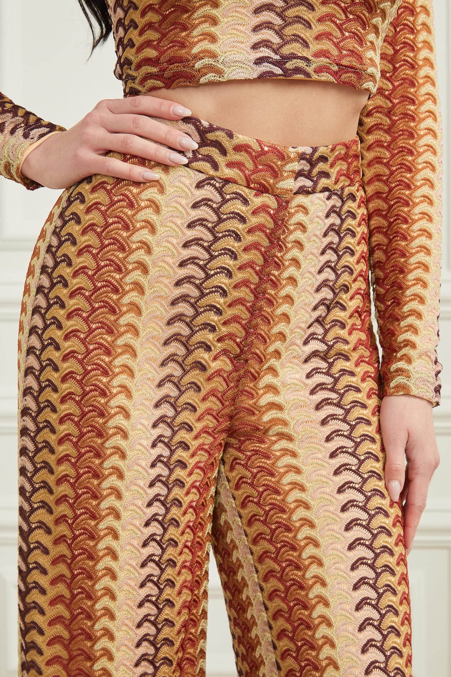 AUTUMN FEARNE PANT RUST BROWN MULTI 7