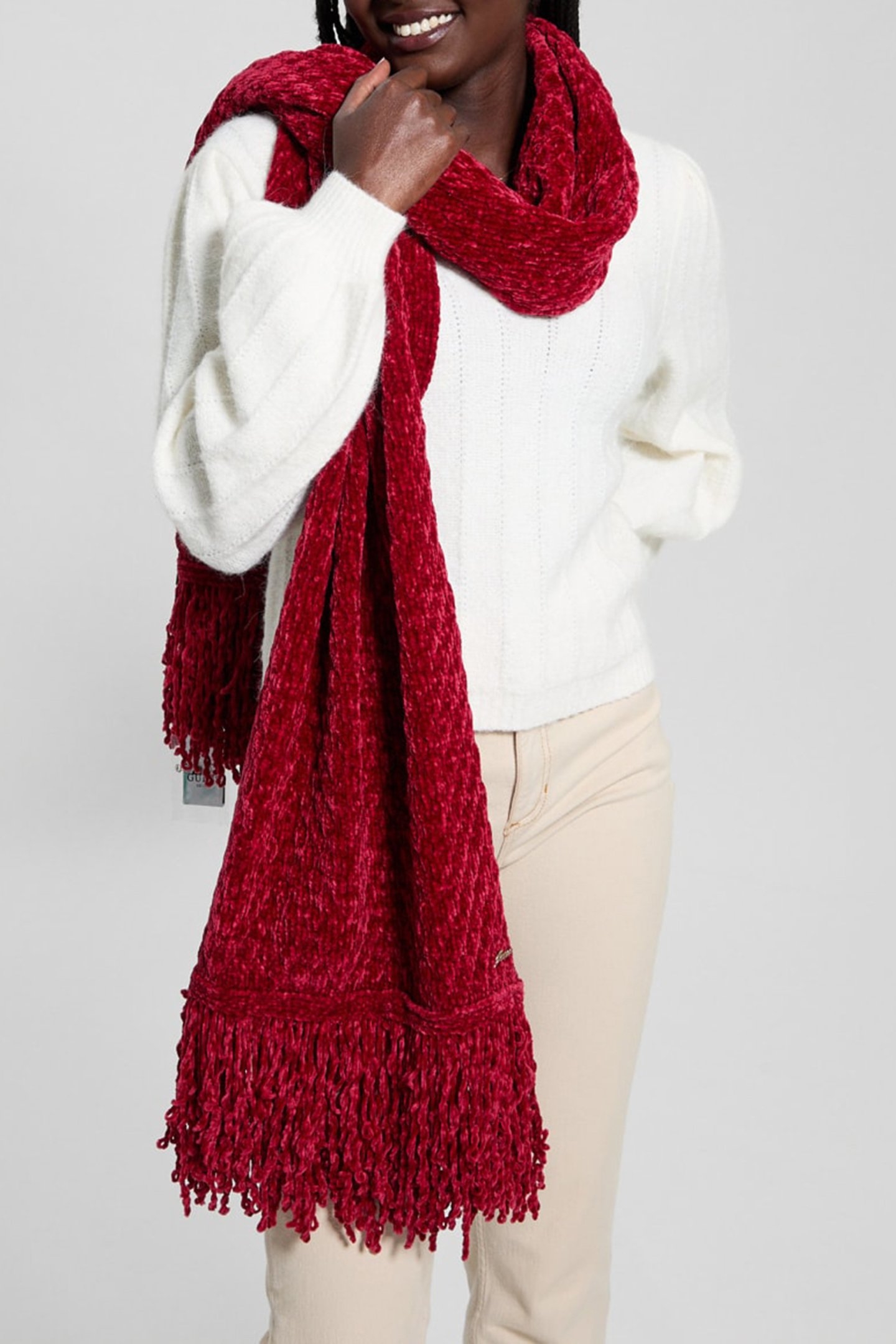 TALIA SCARF SWTR SIREN RED 2