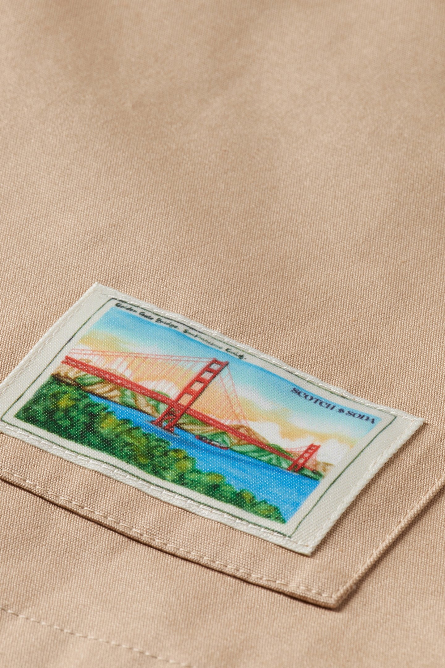 RELAXED FIT SOLID UTILITY SHIRT DESERT SAND 3